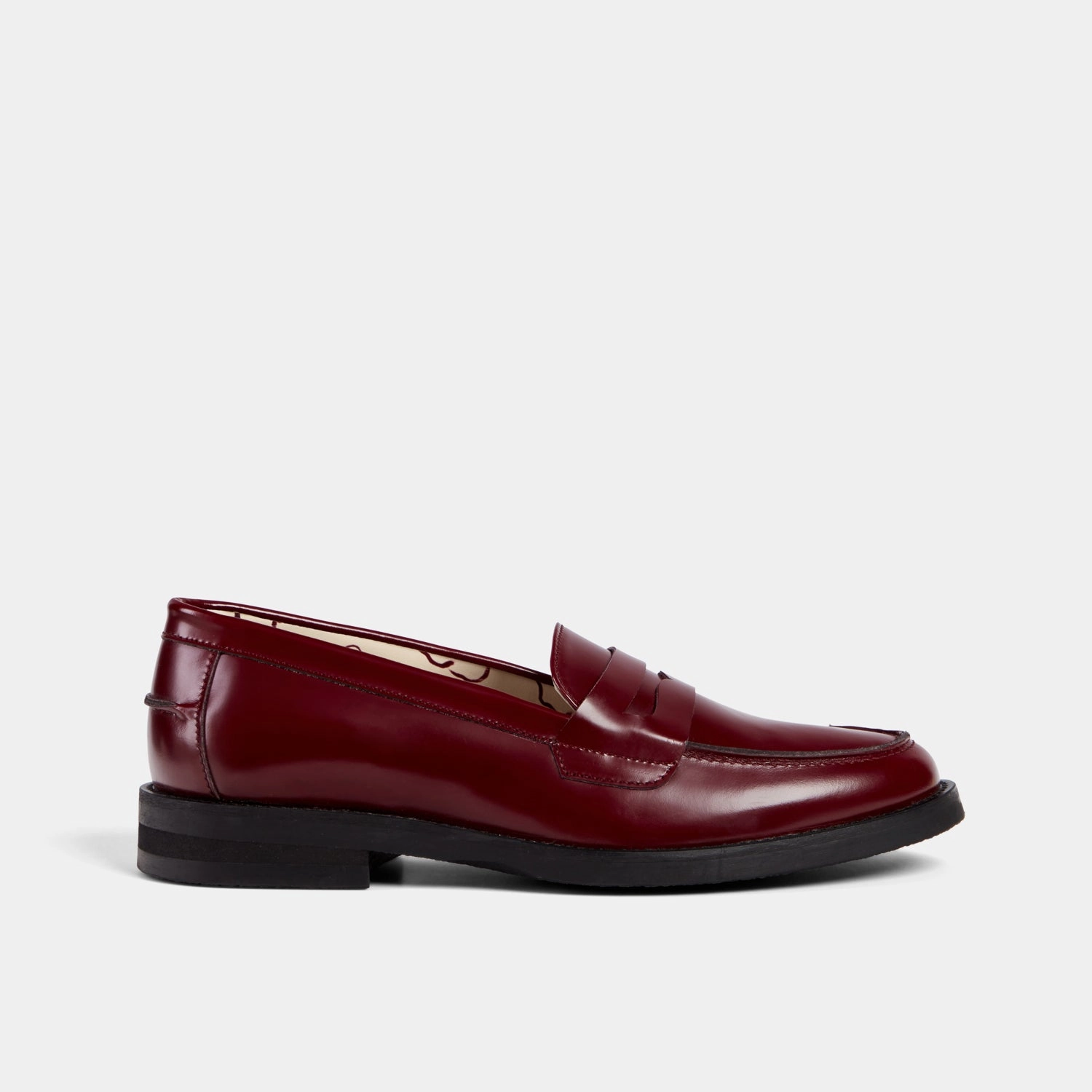 Running Inspired Foot Steady Wilde Burgundy Penny Loafer - Women's