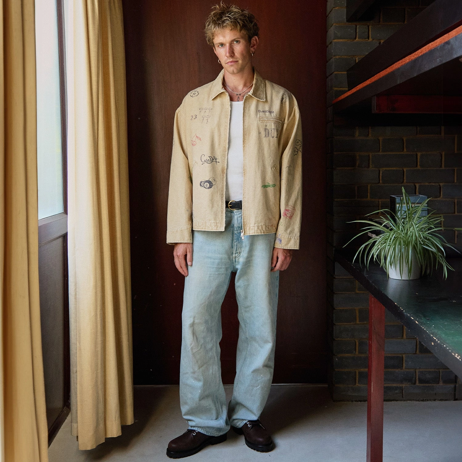 Smooth Step Experience All weather Lennon Brown Cracked Derby - Men's