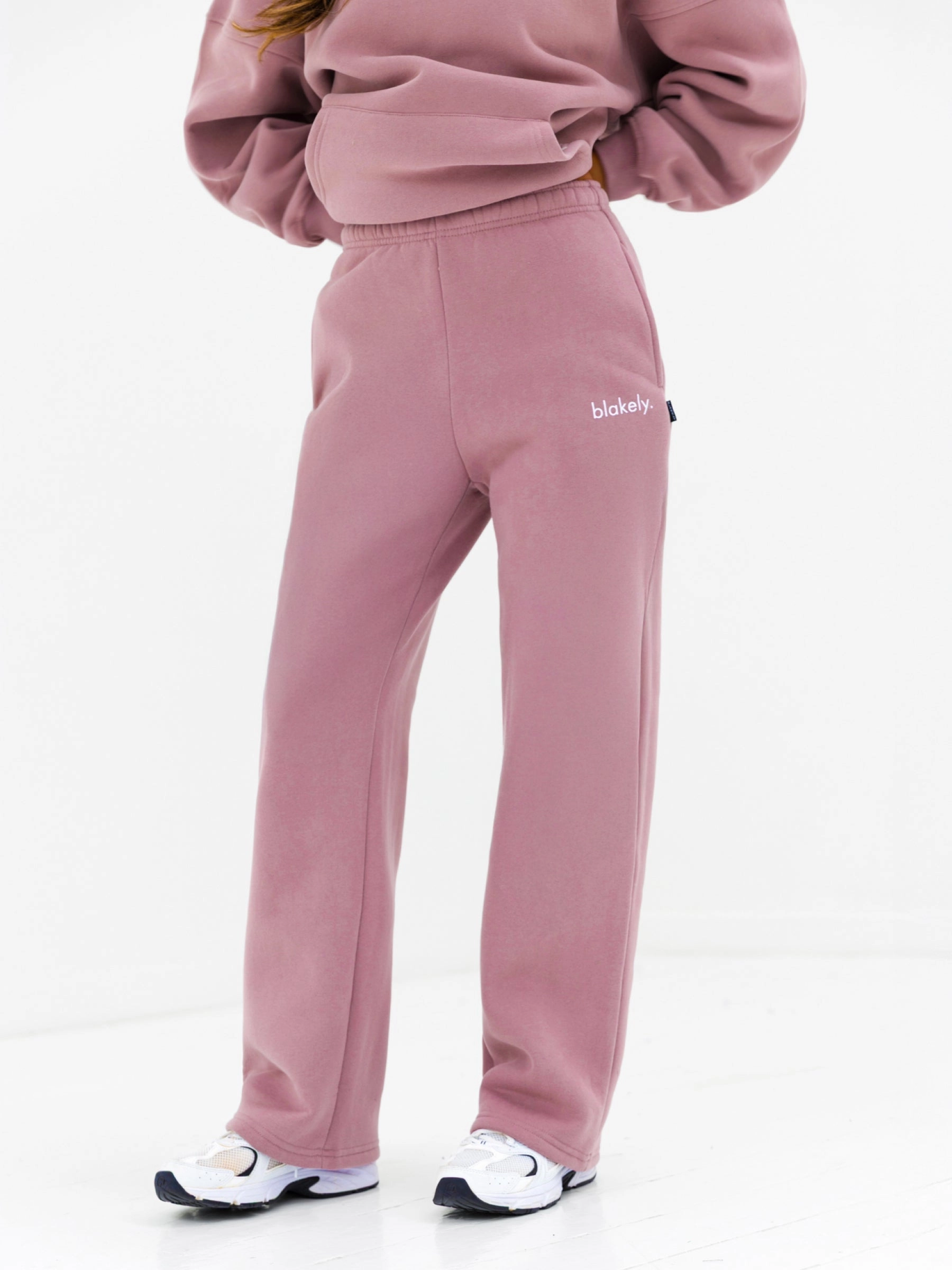 Lexi Wide Leg Sweatpants - Dusty Pink Body Friendly