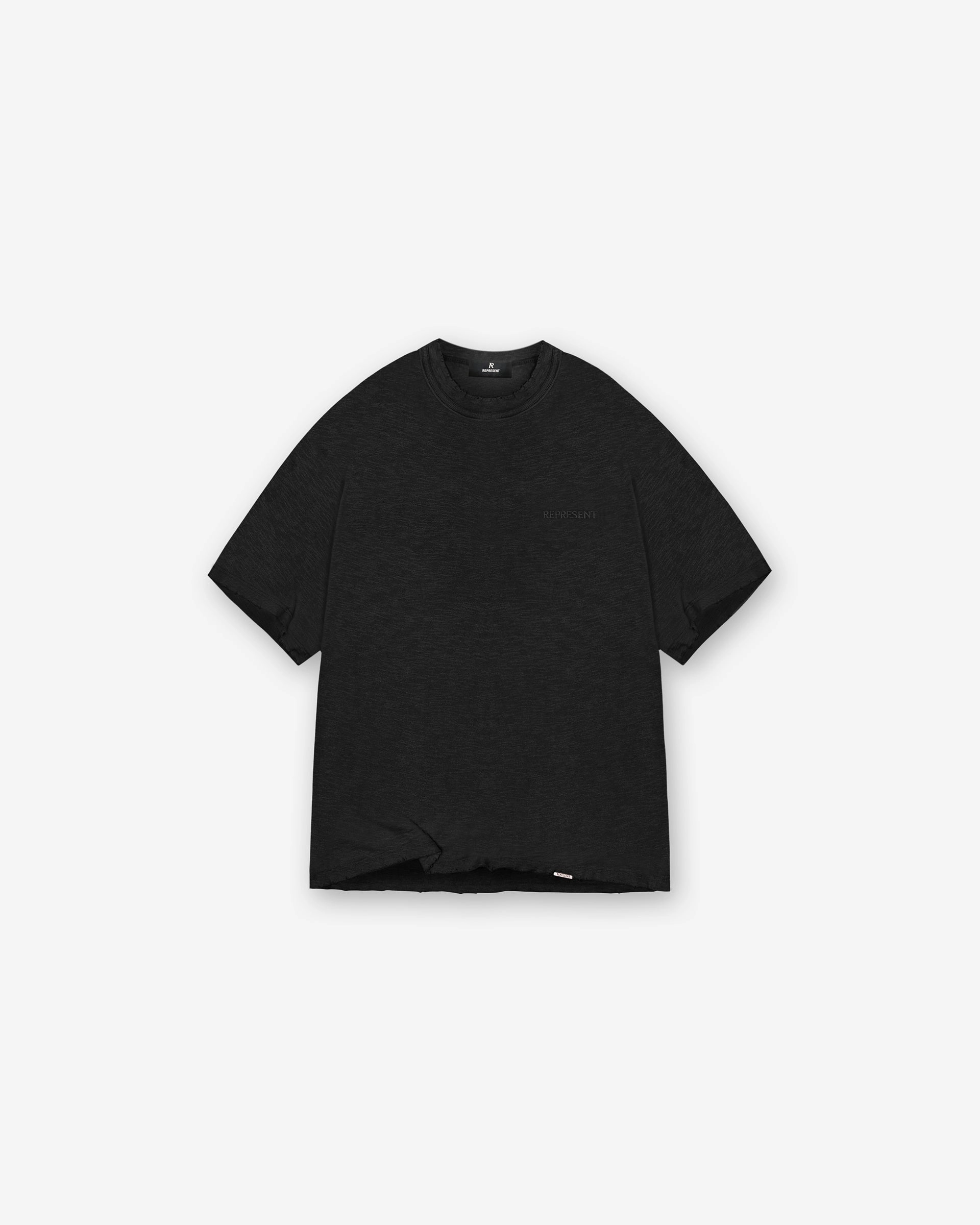 Soft Comfort Wear Slub T-Shirt - Jet Black