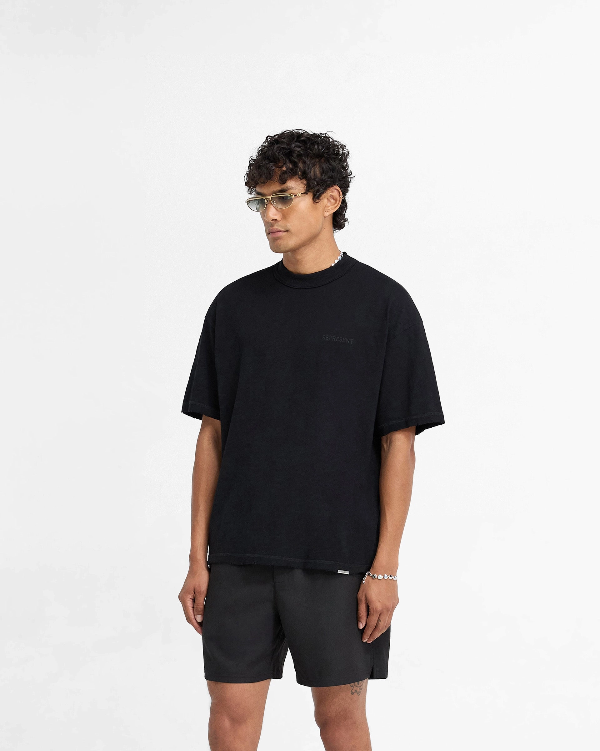 Slub T-Shirt - Jet Black Odor Control Finish Pre Shrunk Cotton