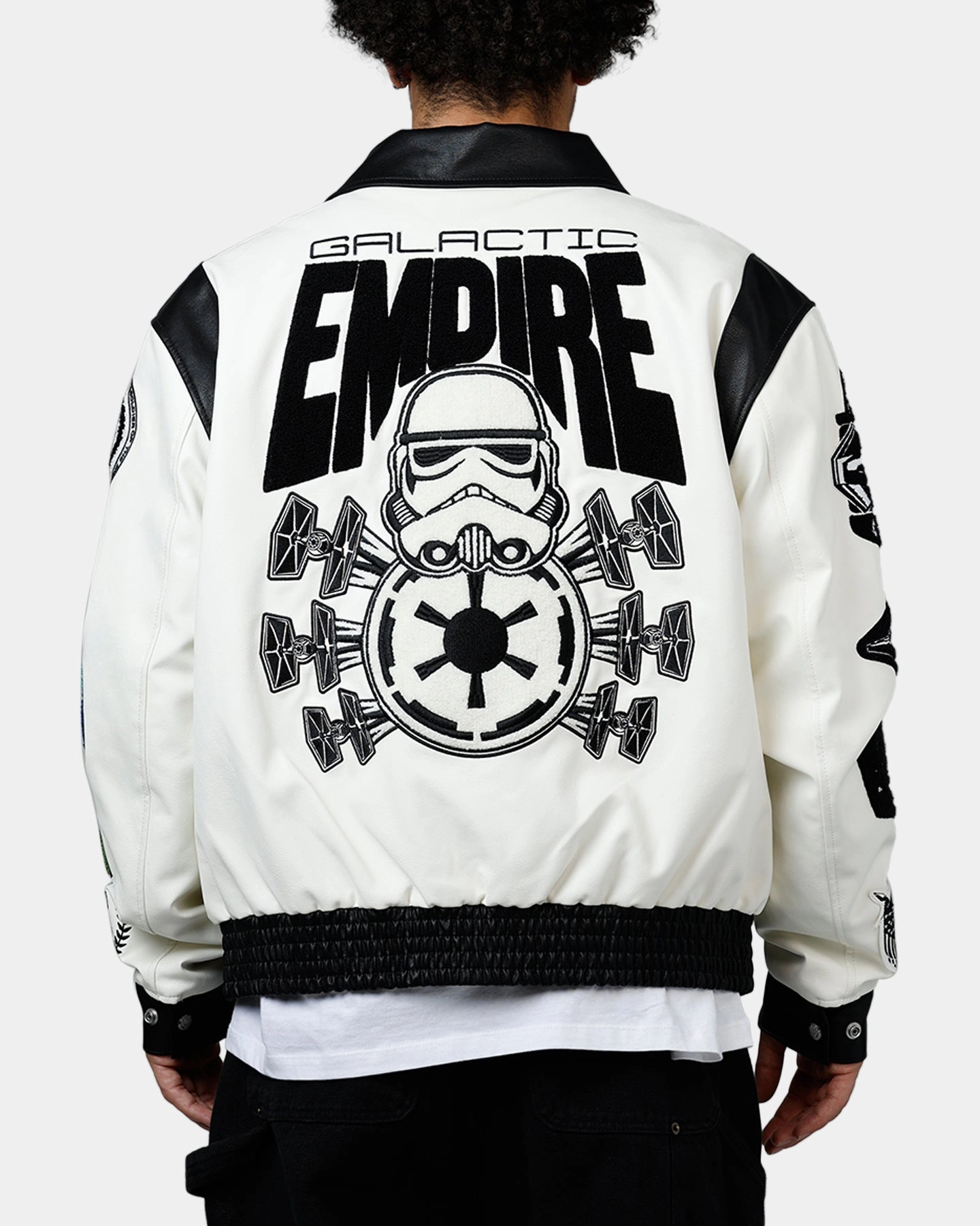 Jeff Hamilton X Star Wars Galactic Empire Jacket White/Black Flexible Fiber Fill Holiday Trip