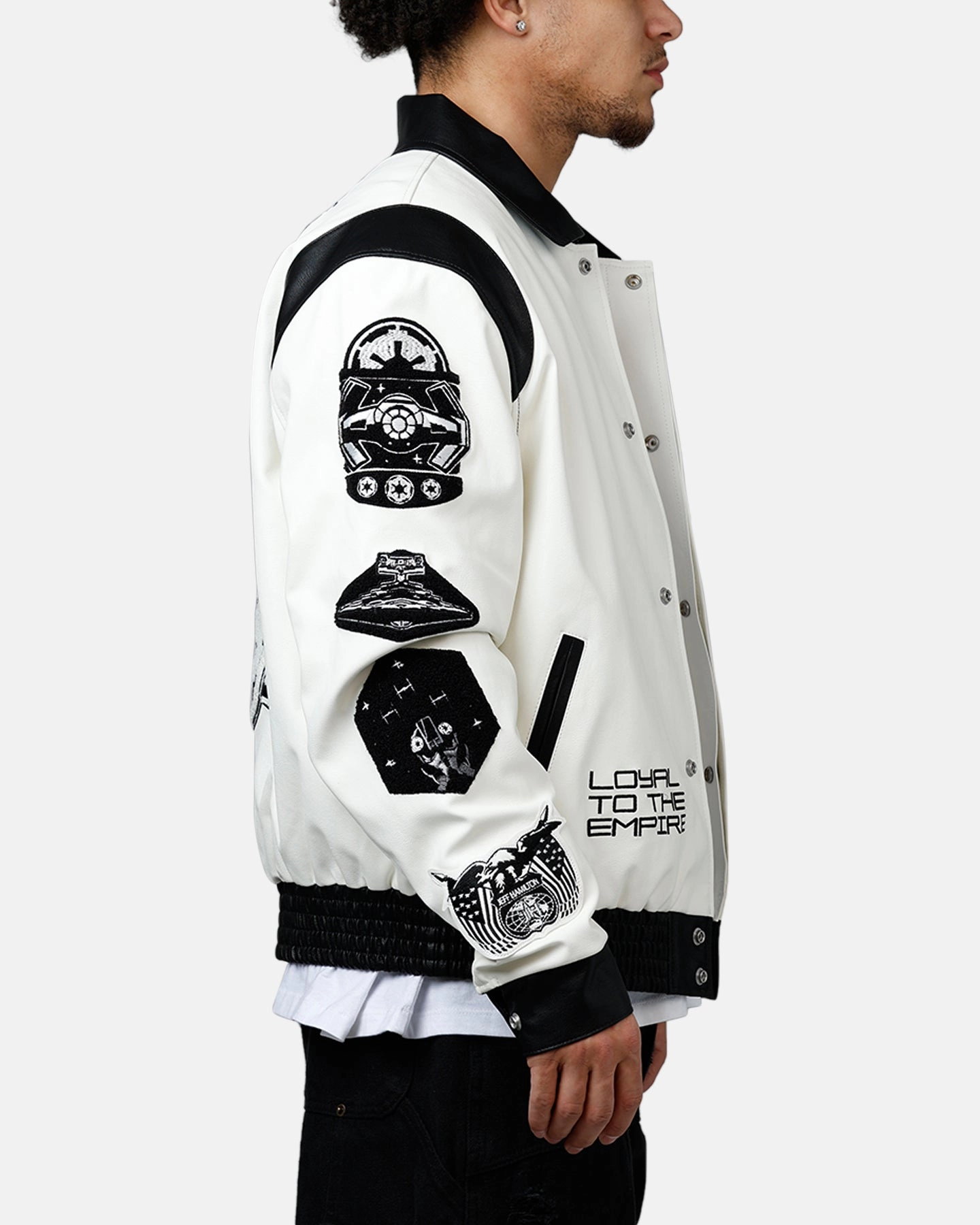 Jeff Hamilton X Star Wars Galactic Empire Jacket White/Black Quilted Interior InterchangeablePanels