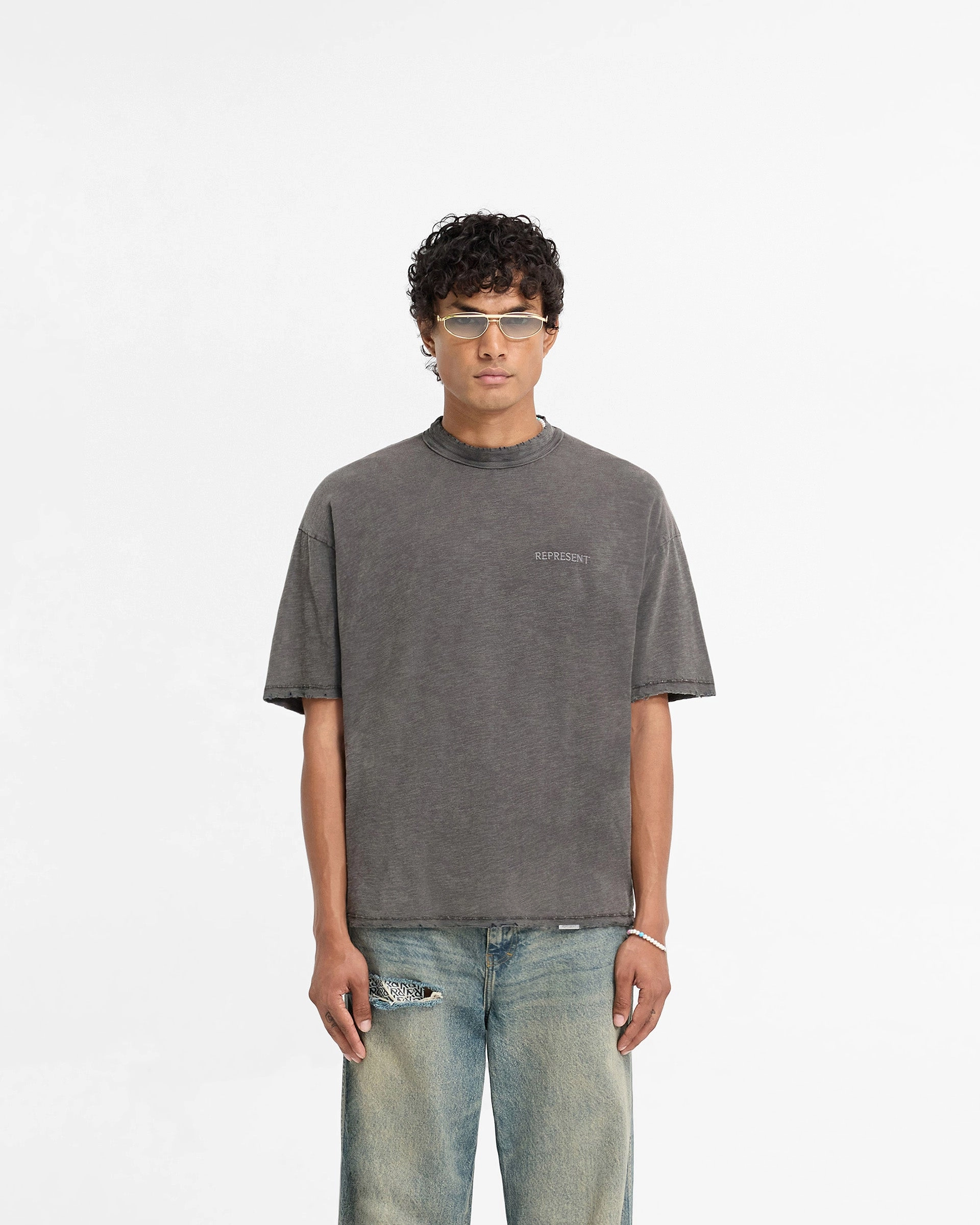 Slub T-Shirt - Vintage Grey Recycled Polyester Blend