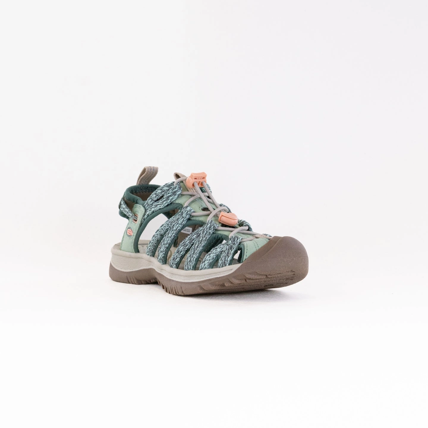 KEEN Whisper (Women's) - Granite Green/Peach Parfait Step In