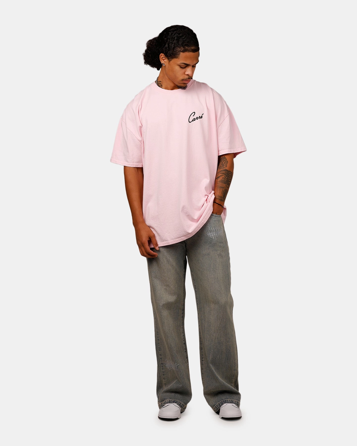 Fade Resistant Finish Carre Swifty T-Shirt Pink