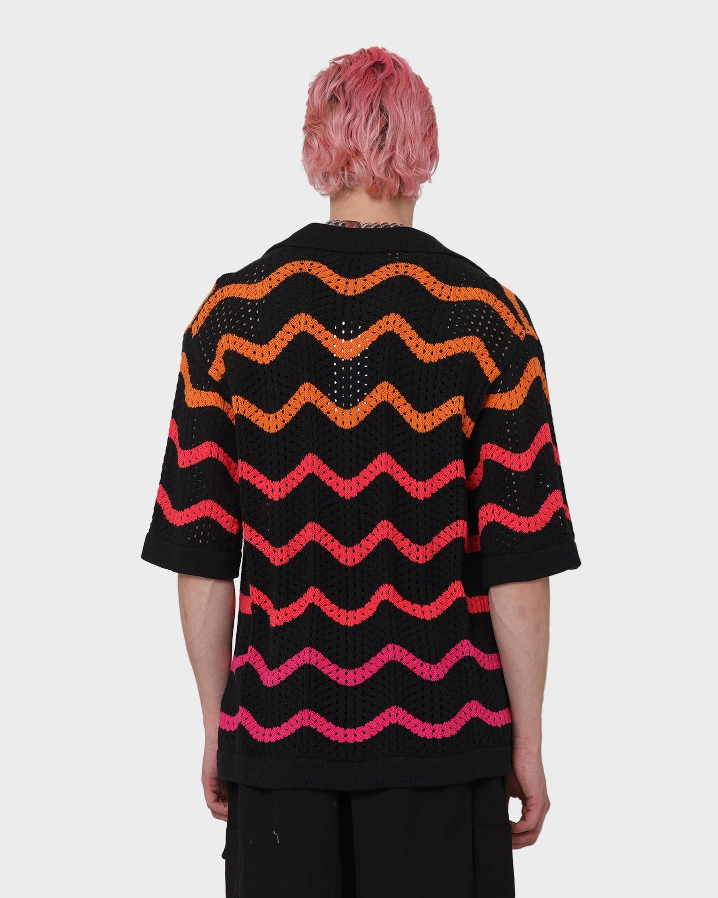 Loiter Breeze Knit Button-Up Shirt Black NonScratchSurface