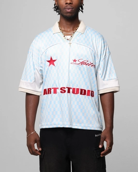 Loiter Art Studio United Jersey Blue Mesh Lining NoSlipSurface
