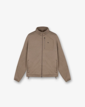 Faux Fur Collar Non Iron Fabric Tech 247 Full Zip Fleece - Umber