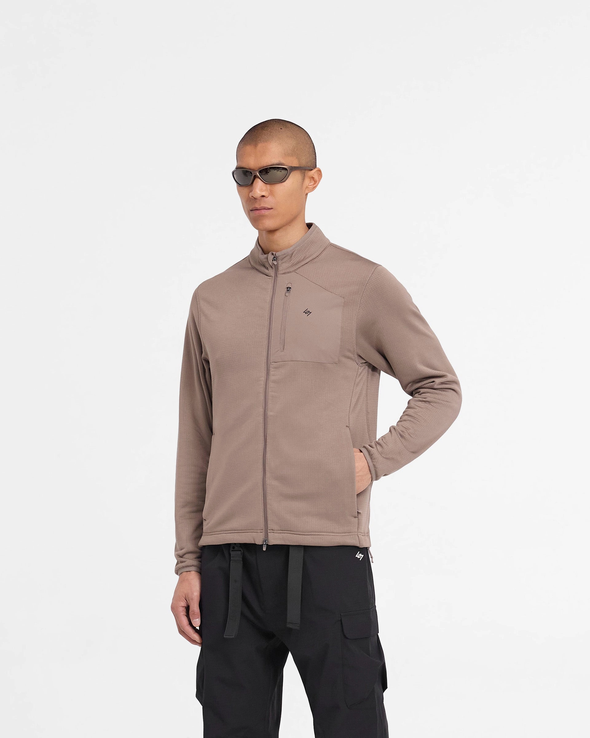 Compact Packable Simple Look 247 Full Zip Fleece - Umber
