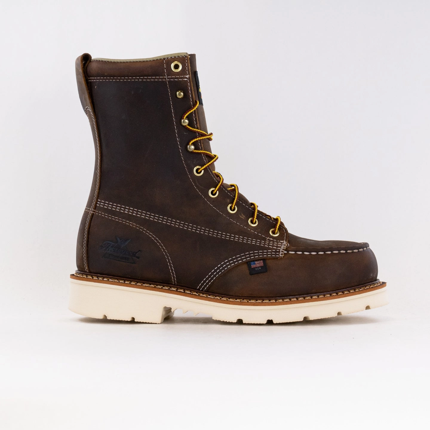 Elastic Goring Padded Interior Mountain Climber Thorogood American Heritage 8'' Safety Toe Maxwear90 (Men's) - Crazy Horse