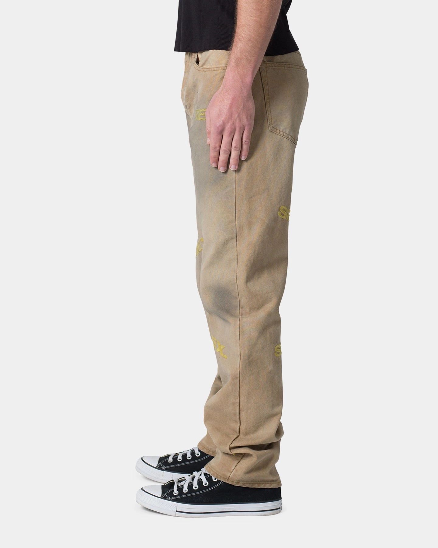 MNML V591 Baggy Sex Denim Jeans Khaki Full Flex