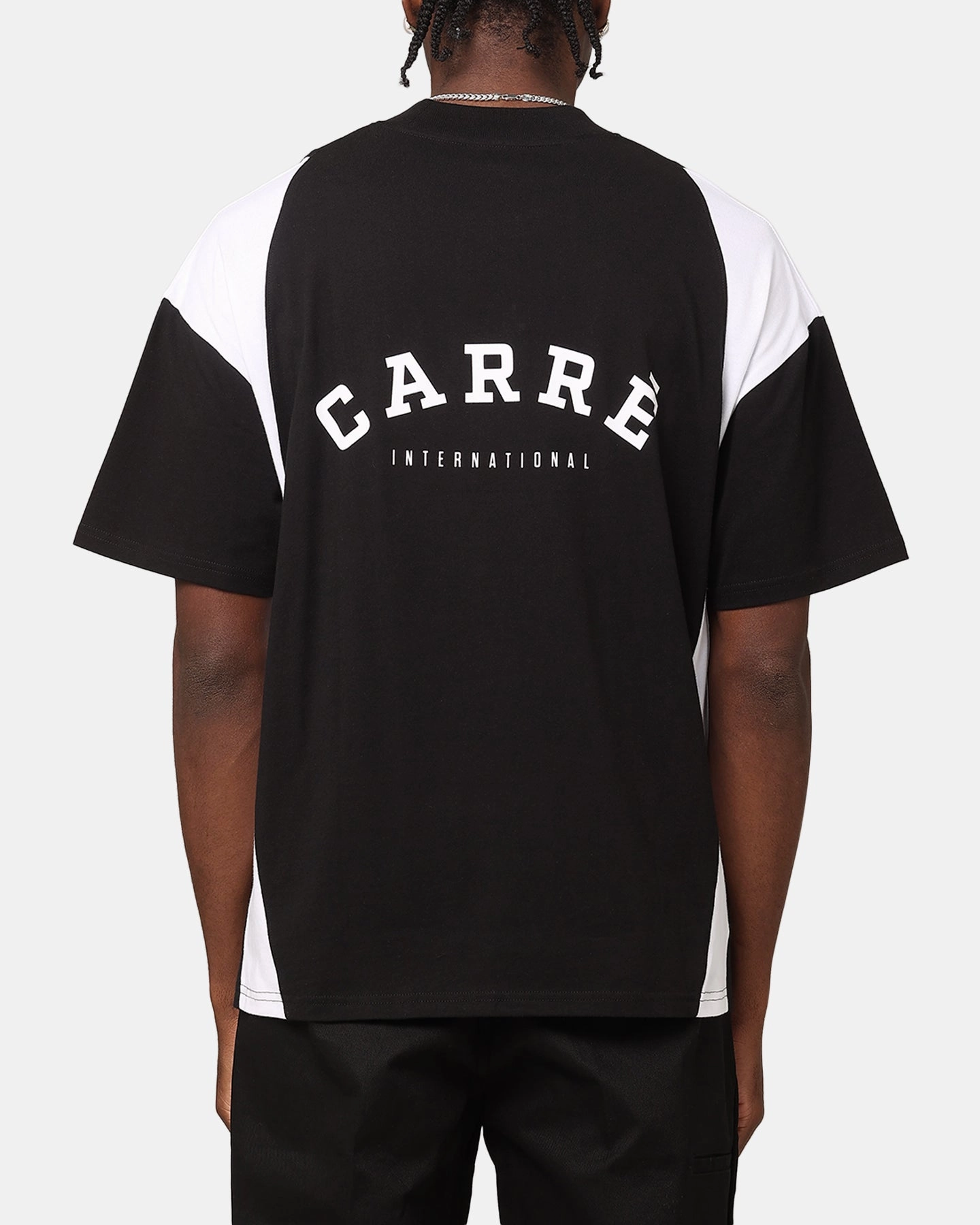 Carre Panelled Oversized T-Shirt Black/White ReinforcedShoulders AntiPillingSurface