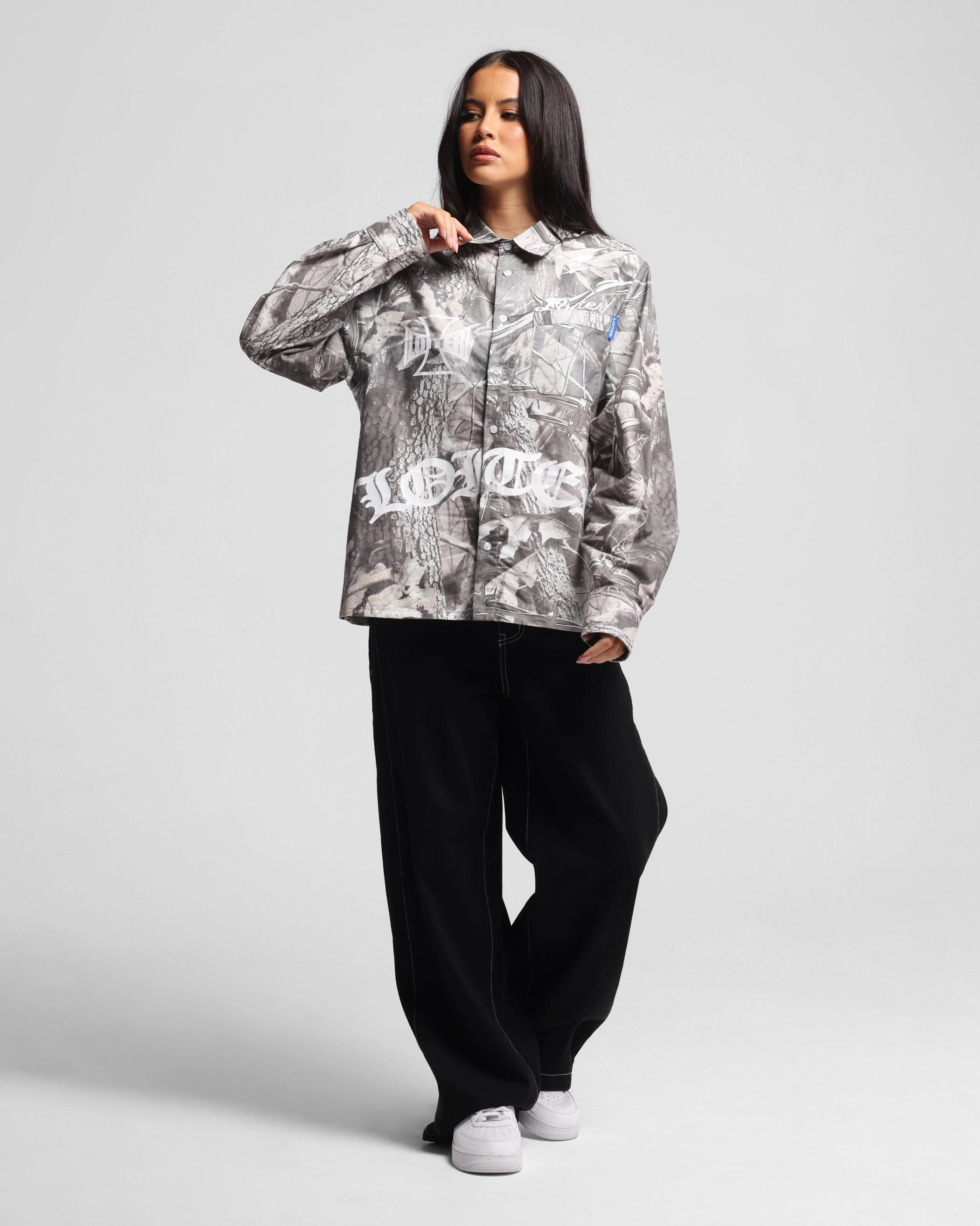 Loiter Chopper Long Sleeve Shirt Real Tree Camo TearResistant