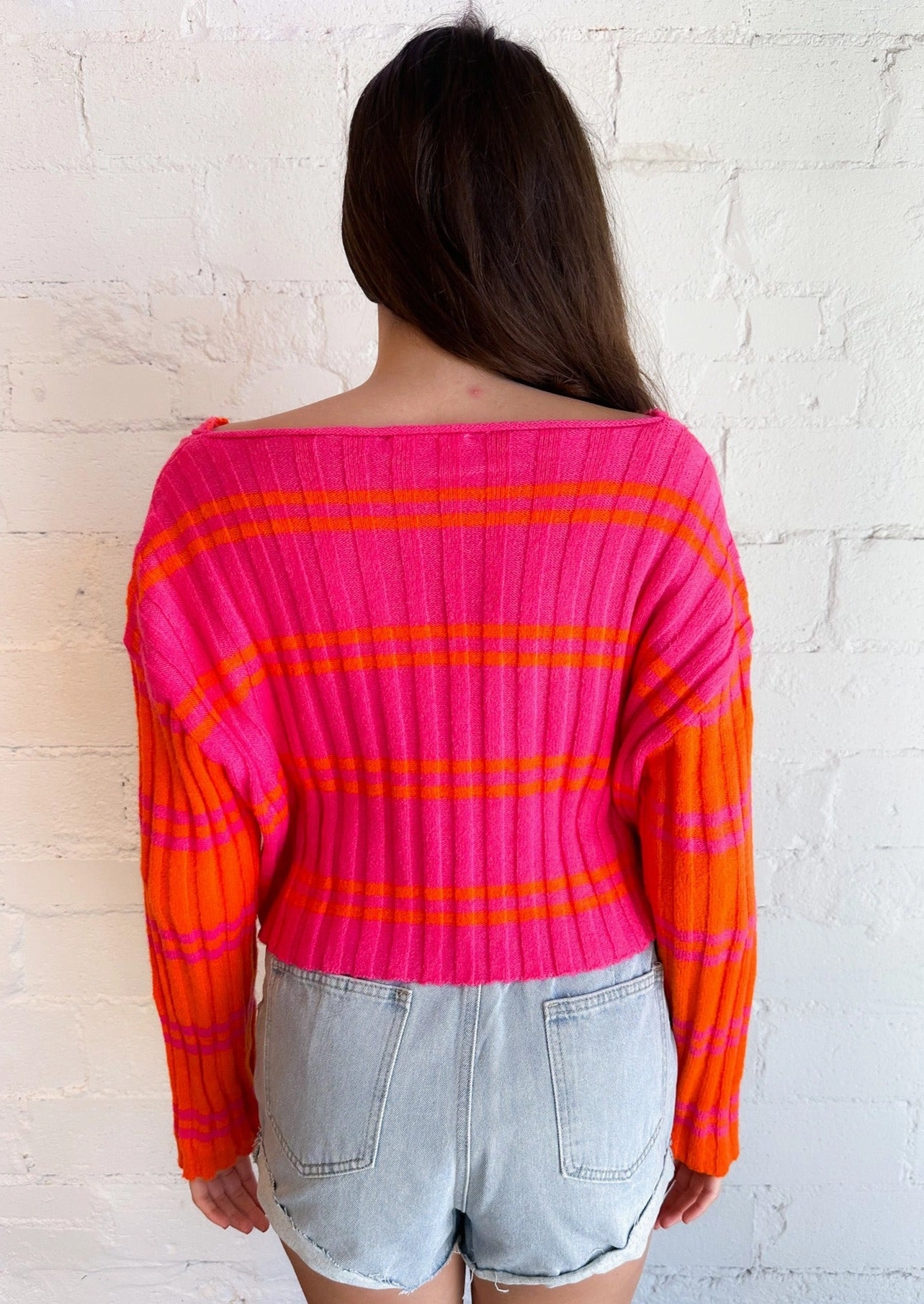 LowImpact Dye Comfort Stretch Pop Stripe Sweater