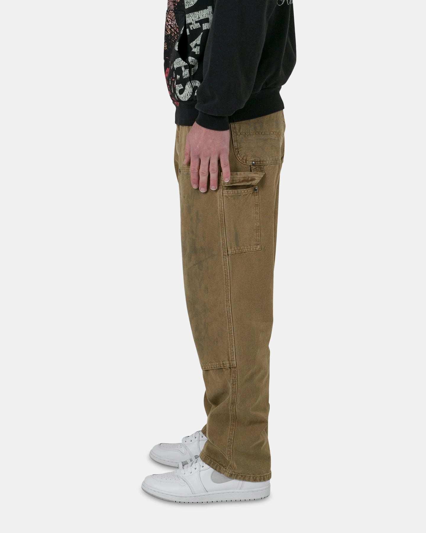 MNML Vintage Double Knee Pants Khaki Modern Comfort