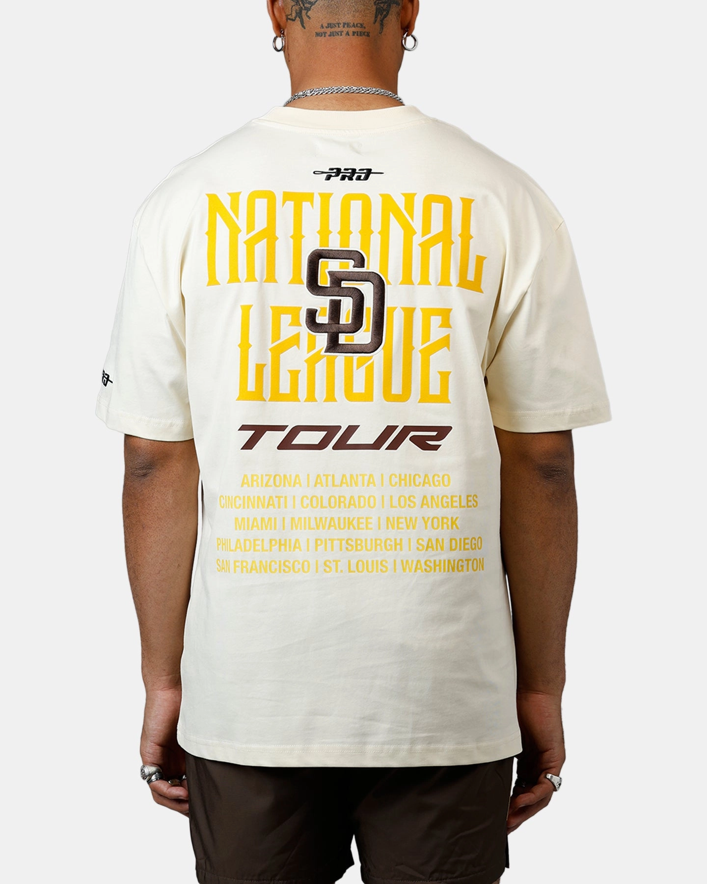 Reinforced Shoulder Seams Pro Standard San Diego Padres City Tour 2.0 T-Shirt Eggshell