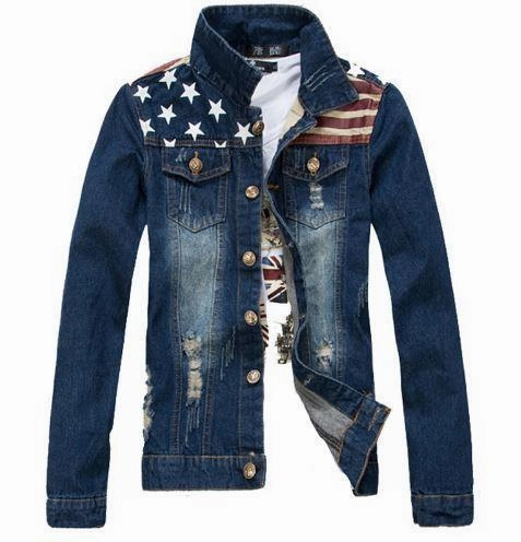 West Louis? National Flag Denim Jacket Shock Absorbent Padding