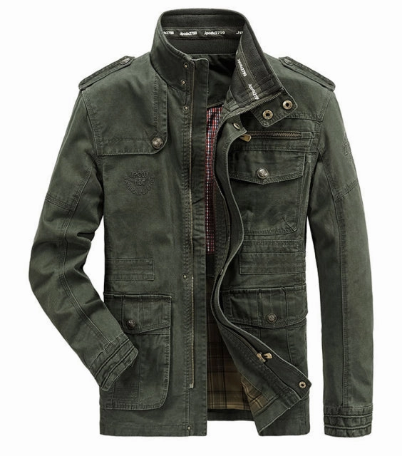 Casual Style Chill Proof Style West Louis? Autumn Cotton Cargo Military Jacket