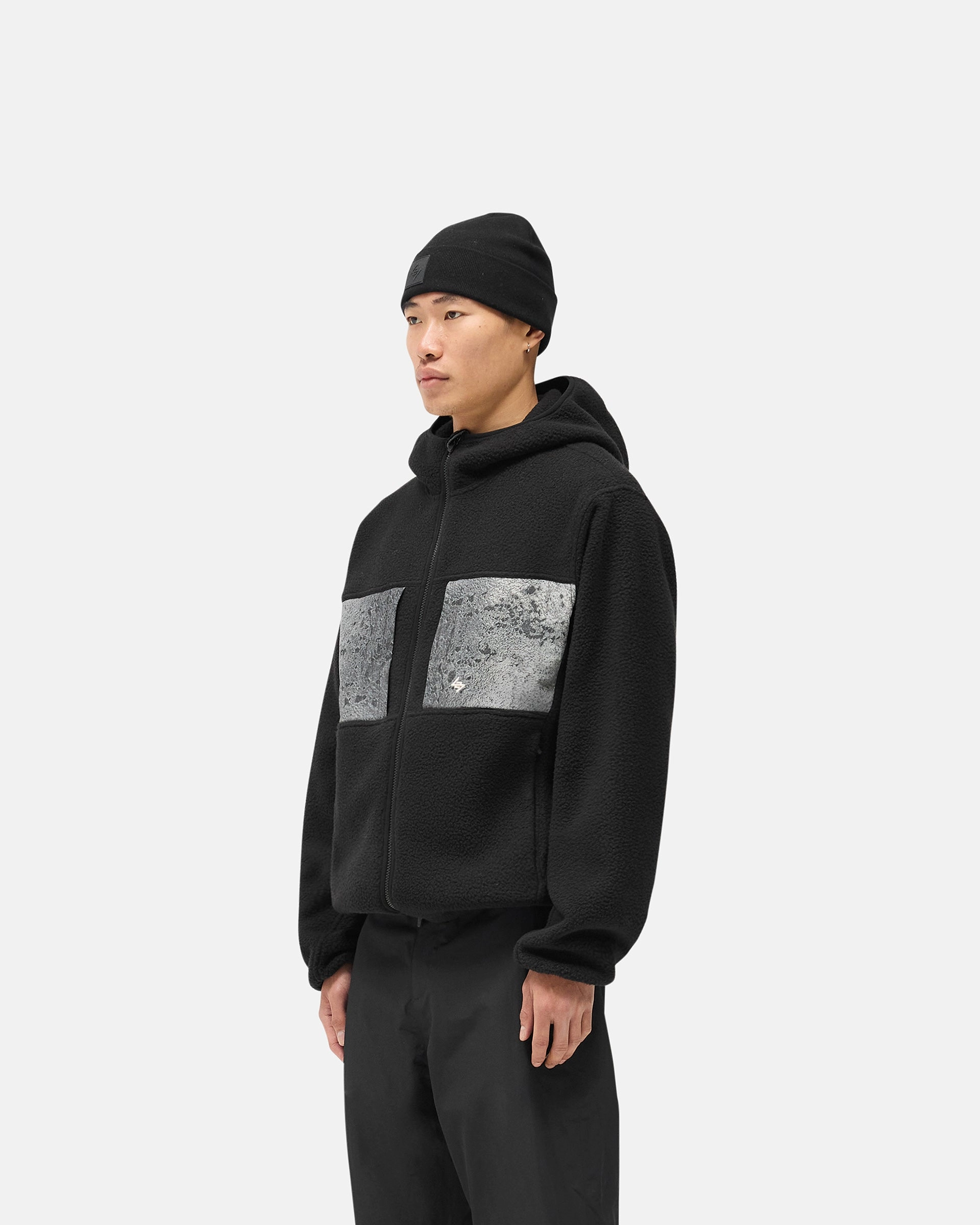 247 Borg Fleece - Black Shock Absorbent Padding