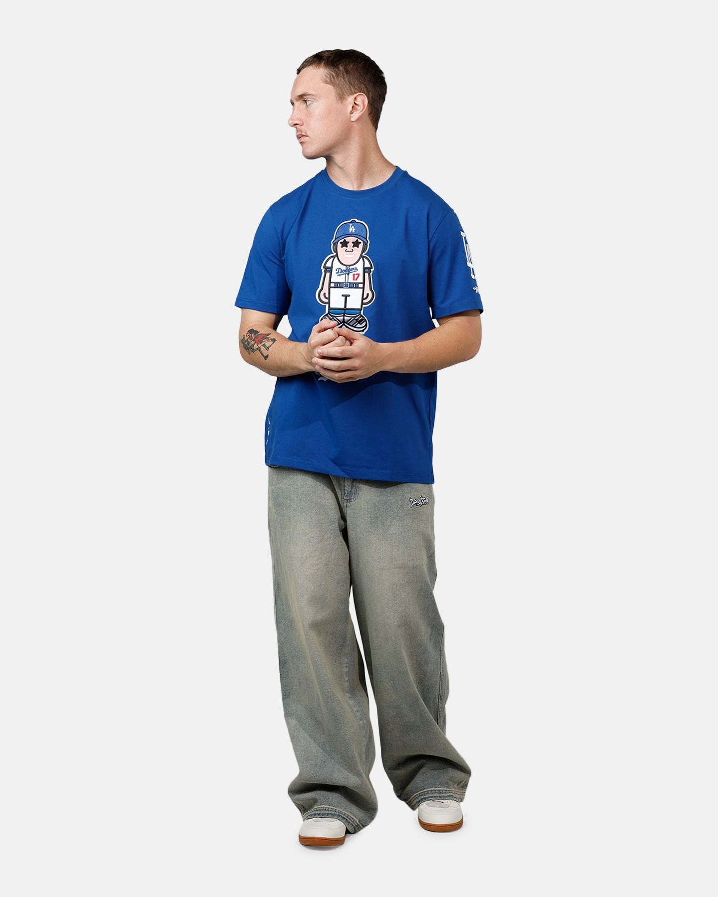Pro Standard Los Angeles Dodgers Shohei Ohtani Avatar T-Shirt Blue ReinforcedHems TaglessComfort