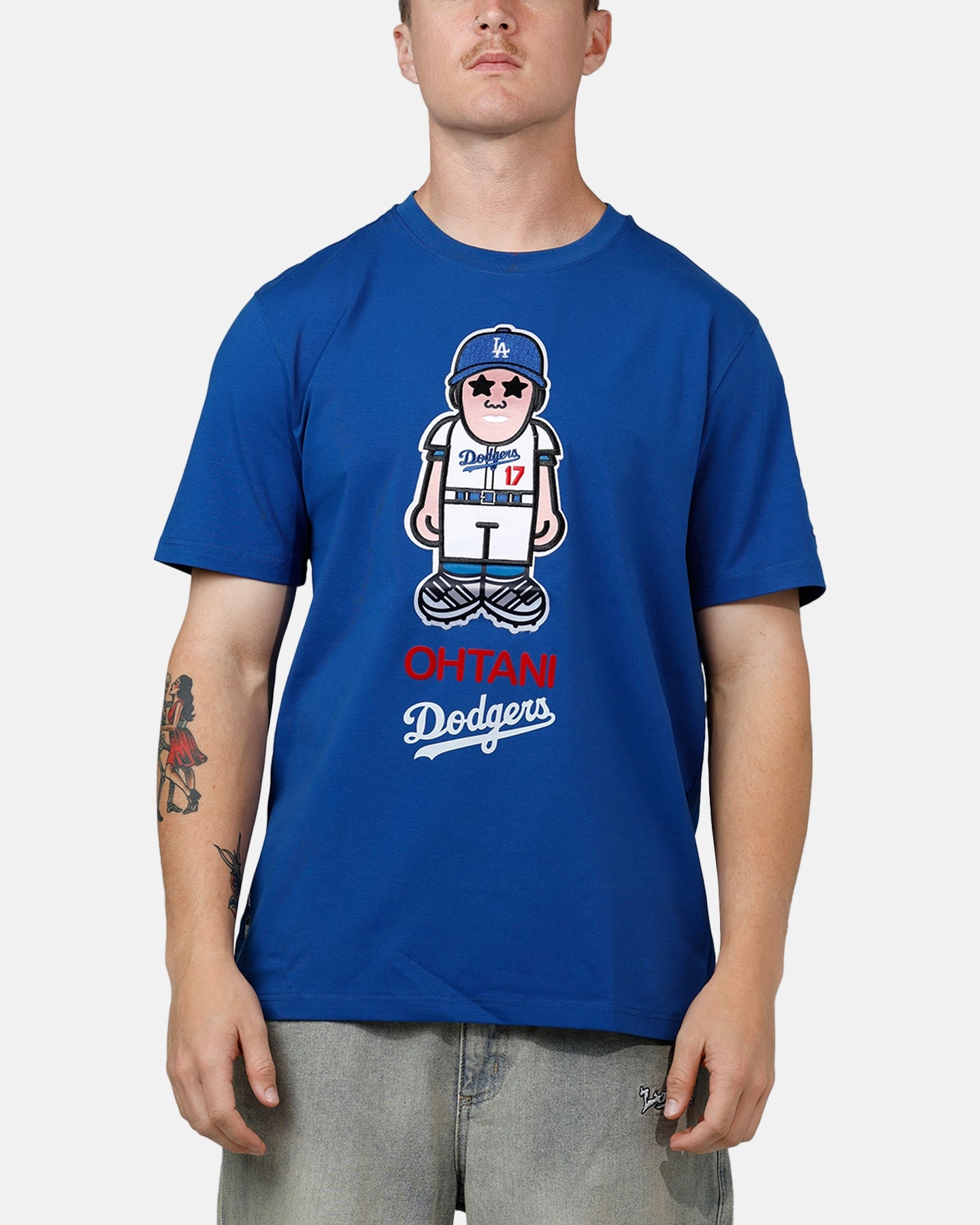 Pro Standard Los Angeles Dodgers Shohei Ohtani Avatar T-Shirt Blue Tear Resistant Hydrophobic Surface Treatment