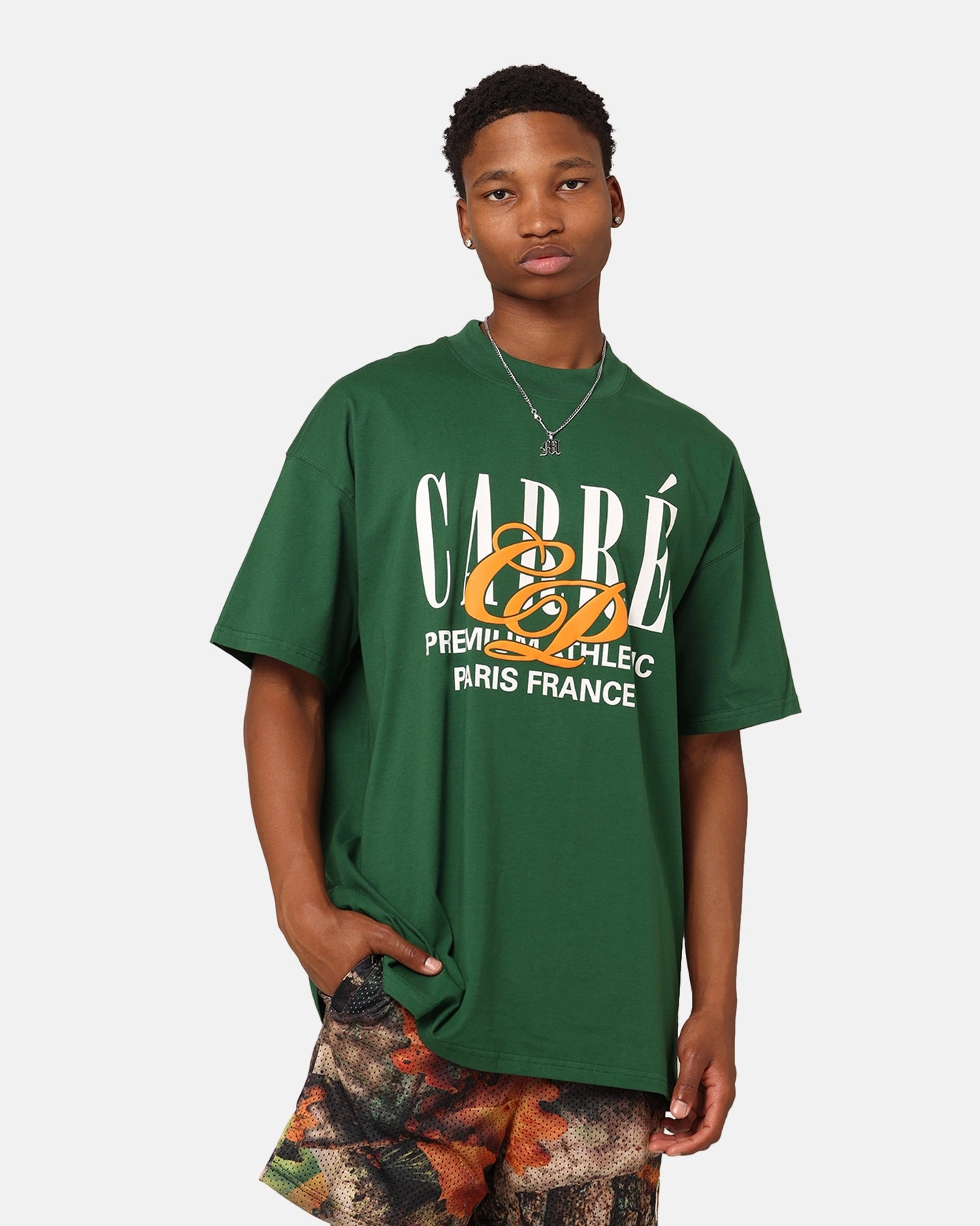Minimalist Collar AdvancedAirflowChannels Carre CP Team Oversized T-Shirt Green