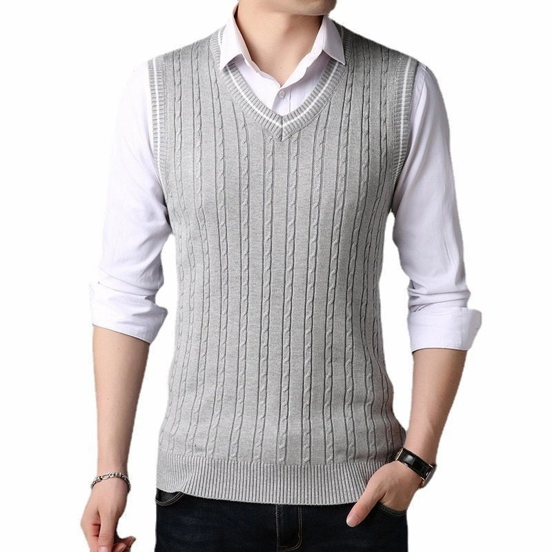 EcoConscious Production West Louis? Casual Knitted V-Neck Elegant Sweater Vest