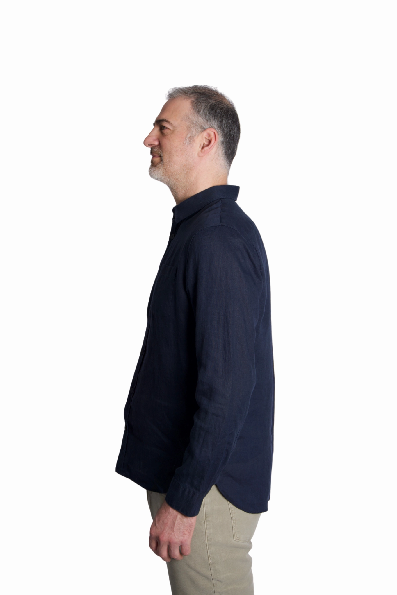 Non-irritating Linen Long Sleeve in Coastal