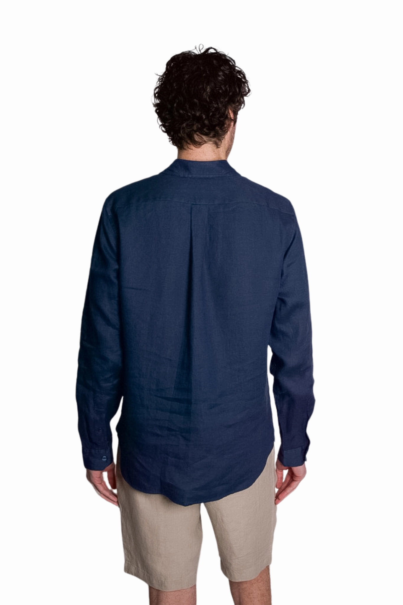 Layering Piece Chic Wardrobe Linen Long Sleeve in Deep Indigo