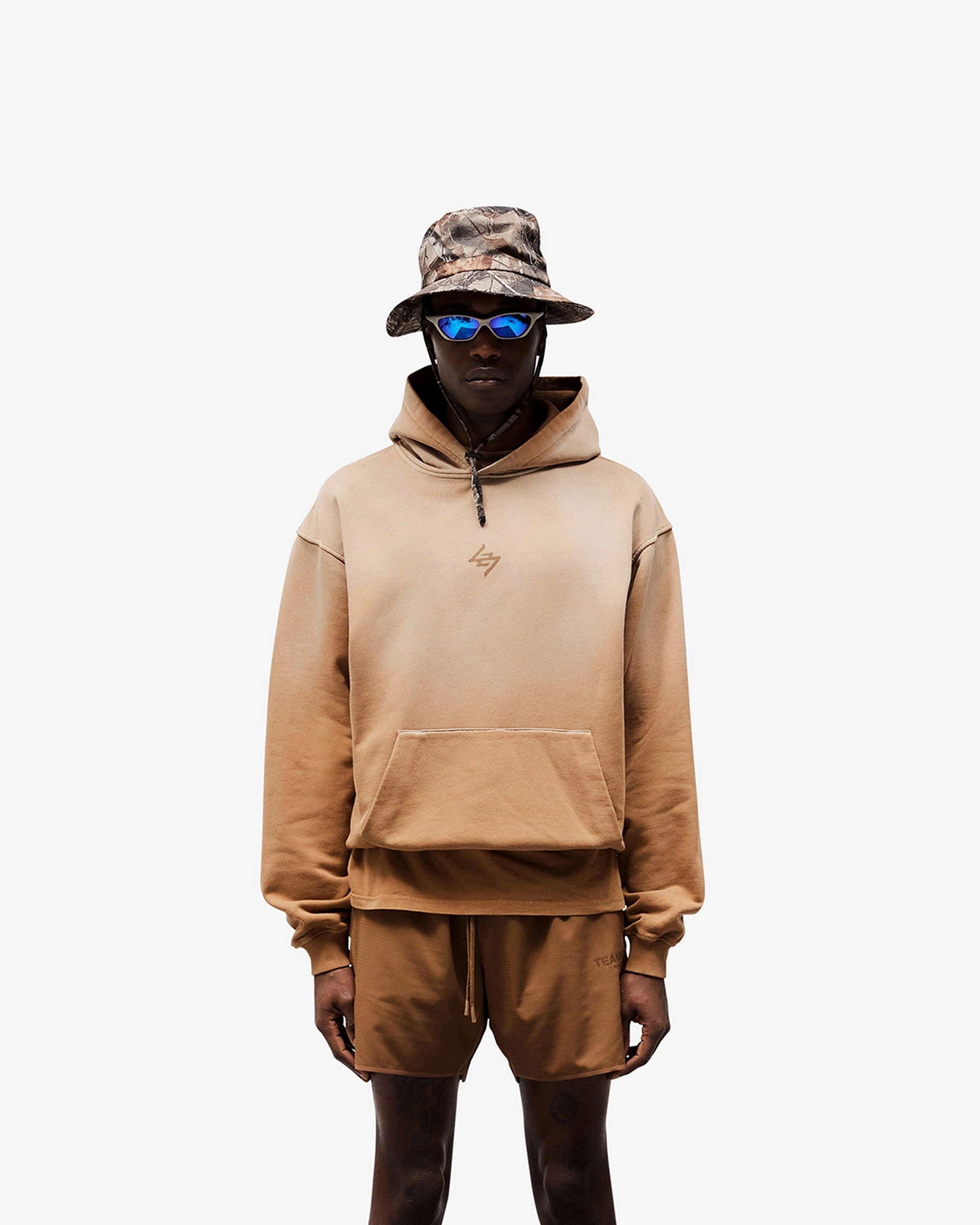 247 Motion Oversized Hoodie - Rust Flexible Waistband Quick Dry Performance