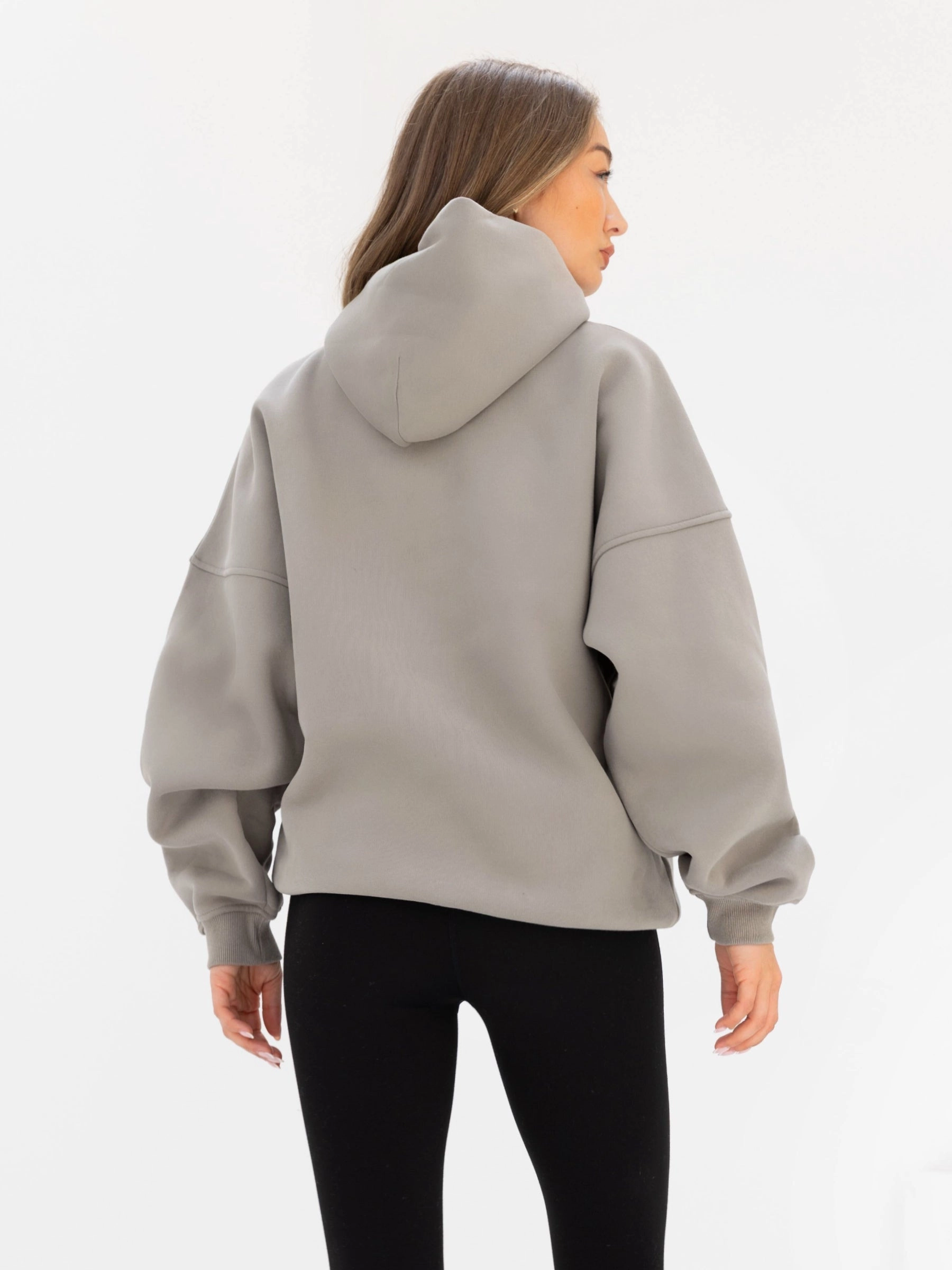 Logo Oversized Hoodie - Washed Khaki Street Mood Silkiness