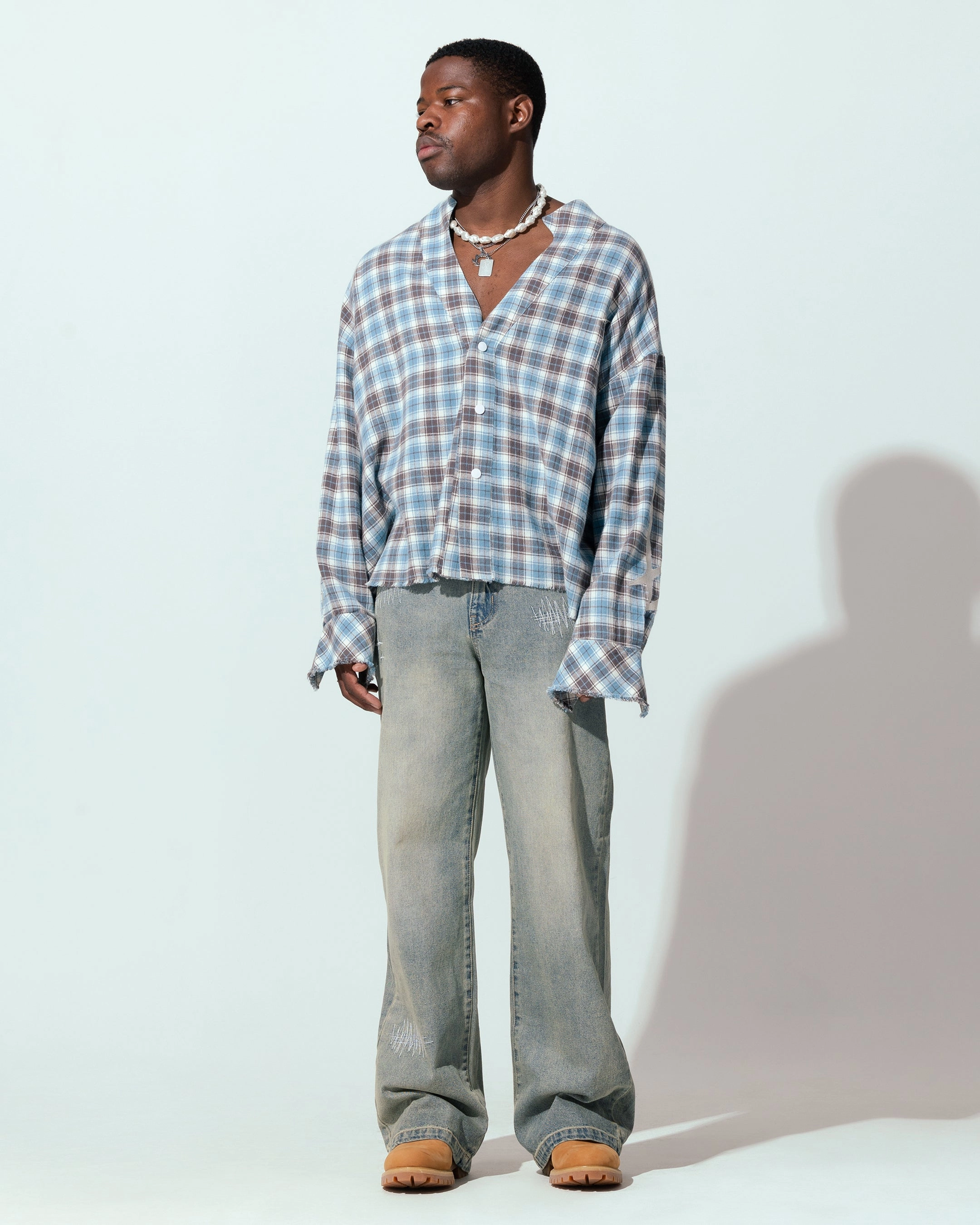 Loiter 444 Bootcut Jeans Washed Blue Anti Pilling Surface Non slip grip