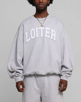 V-neck Blouse Loiter Arch Premium Crewneck Grey