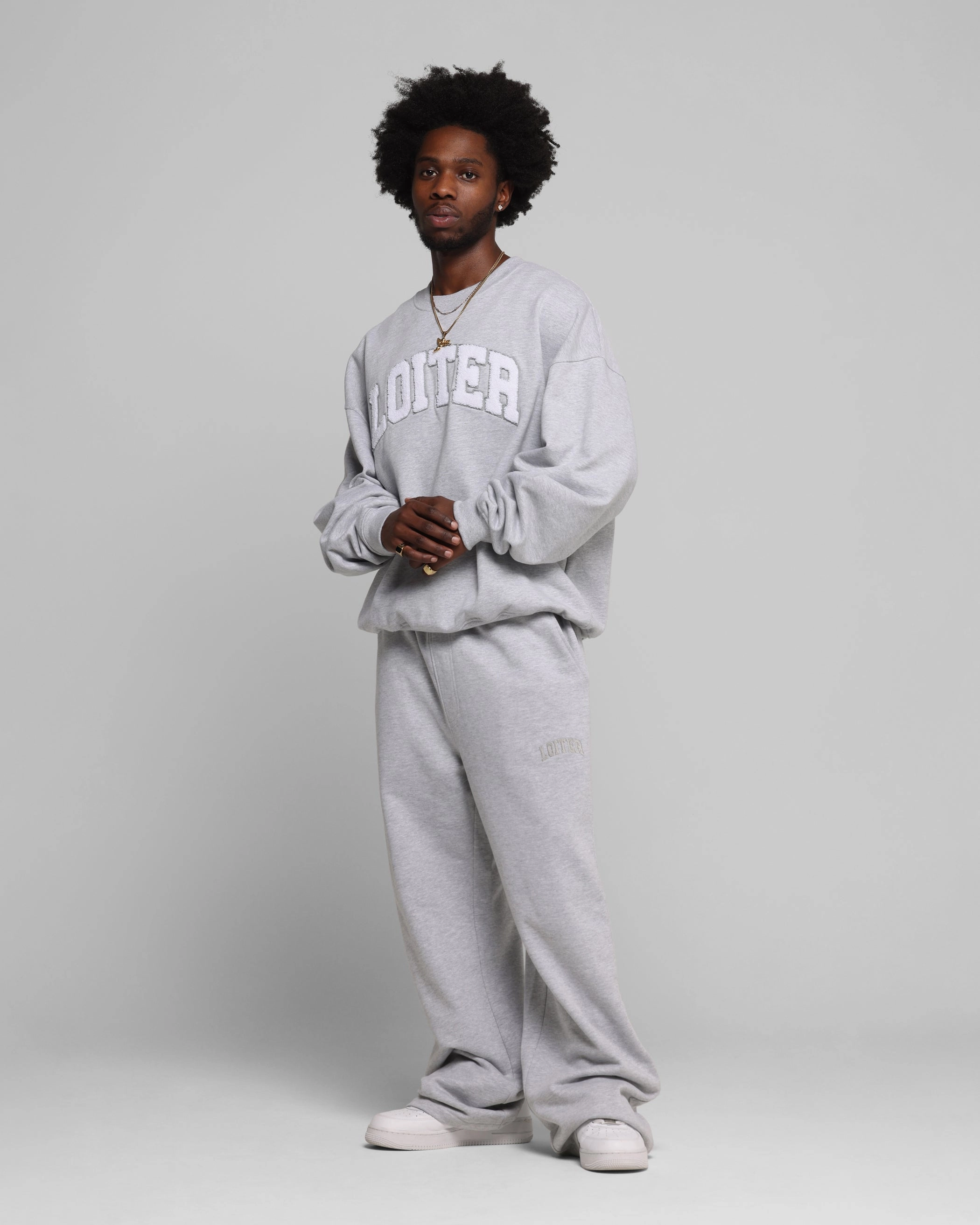 Loiter Arch Premium Crewneck Grey BreathableBackVents