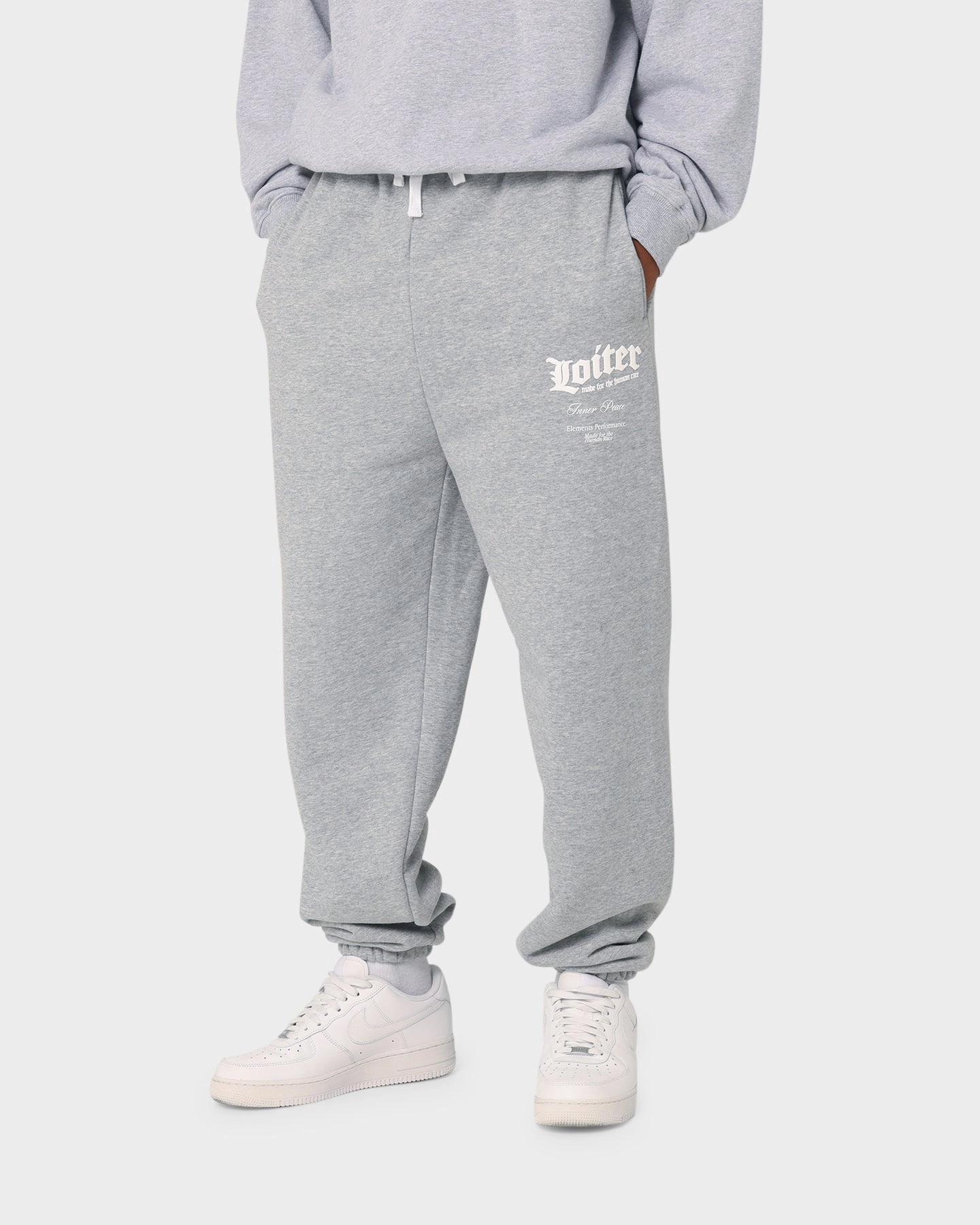 Weekend Wear Slim Look Fit Loiter Art Studio Trackpants Grey