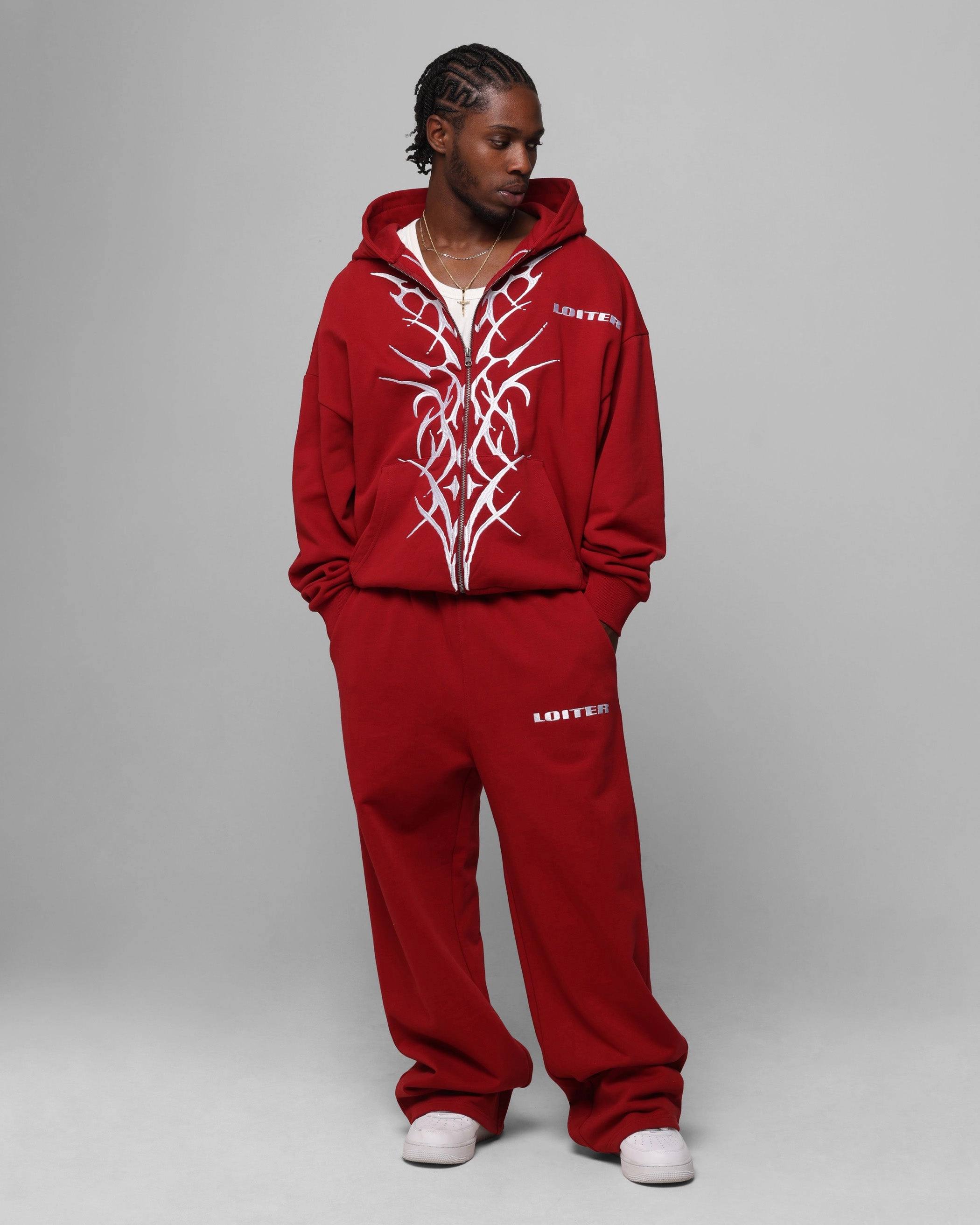 Breathable Mesh Back Breathable Hoodie Loiter Blood Born Zip Hoodie Burgandy