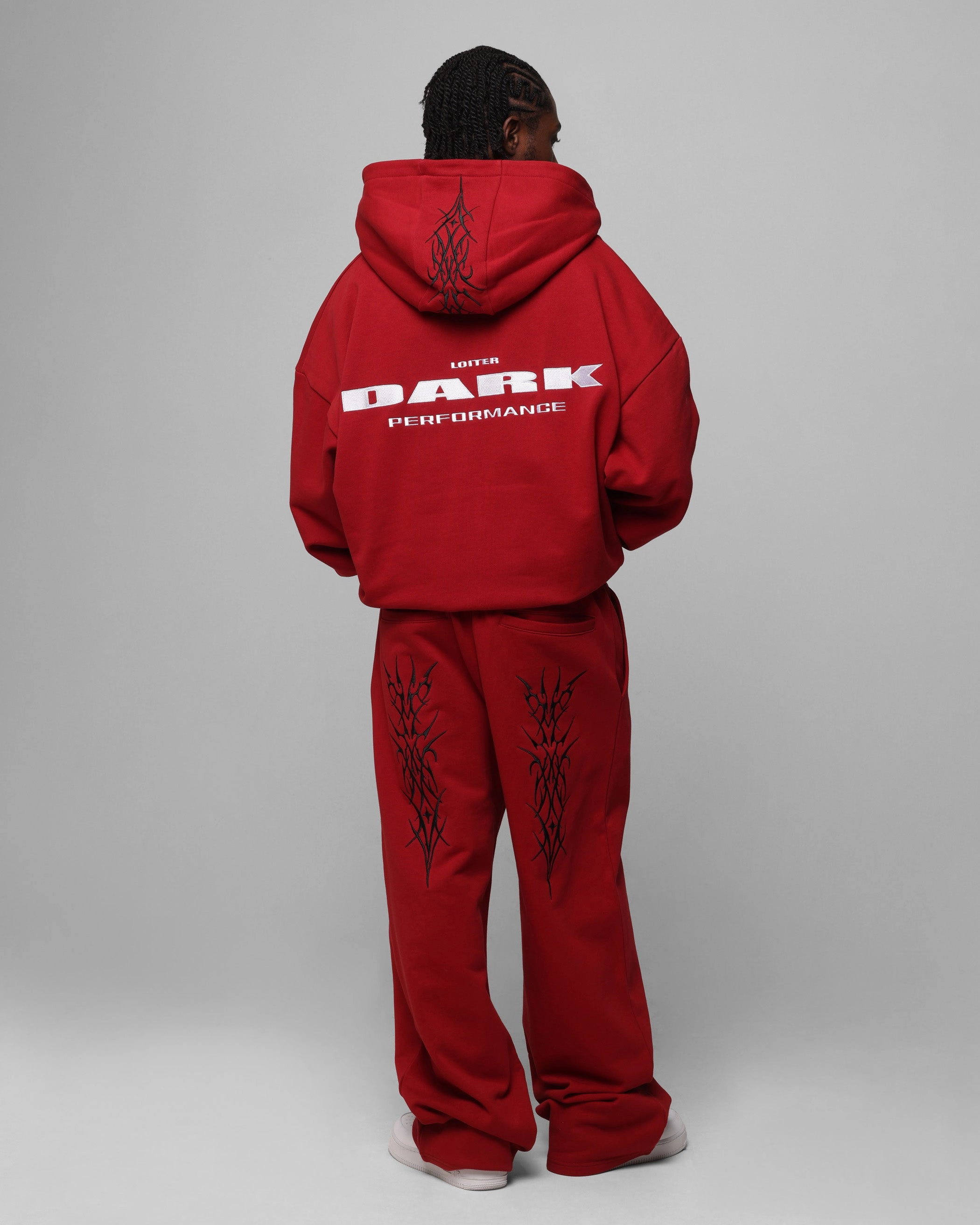 Sleeveless Top Loiter Blood Born Zip Hoodie Burgandy