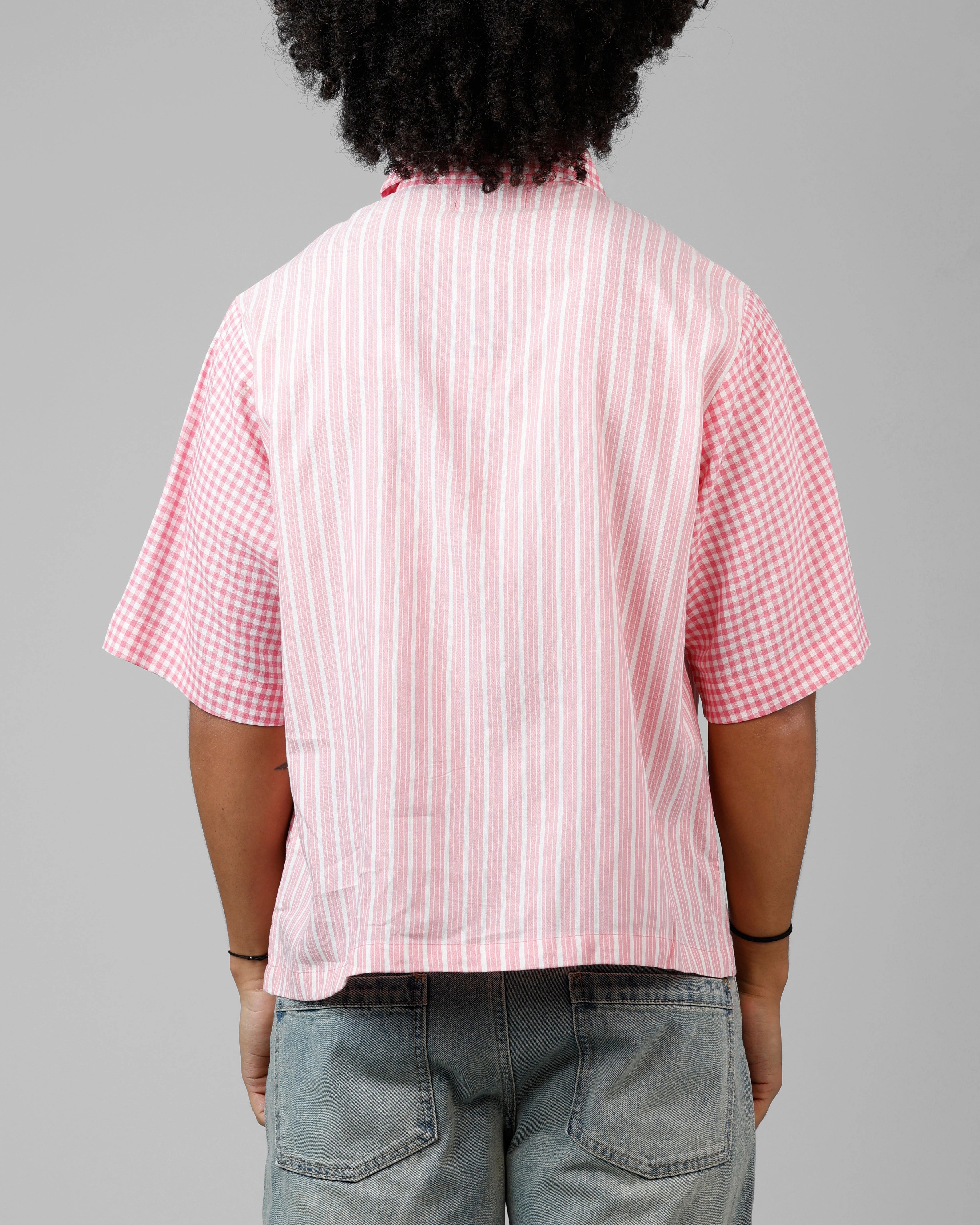 Hidden Button Placket Loiter Calabasas Shirt Pink