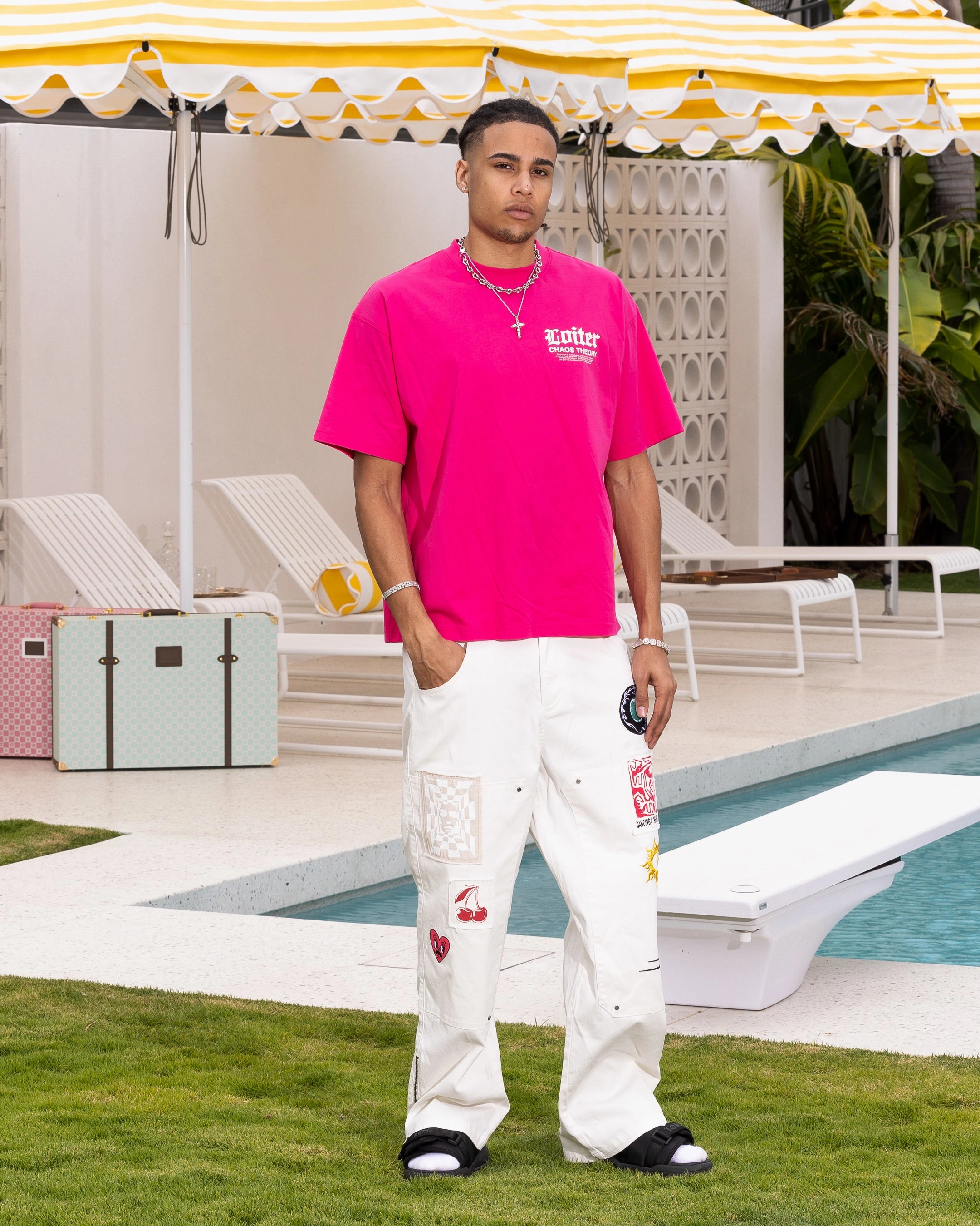 Easy Fit hypoallergenic material Loiter Chaos Theory T-Shirt Hot Pink