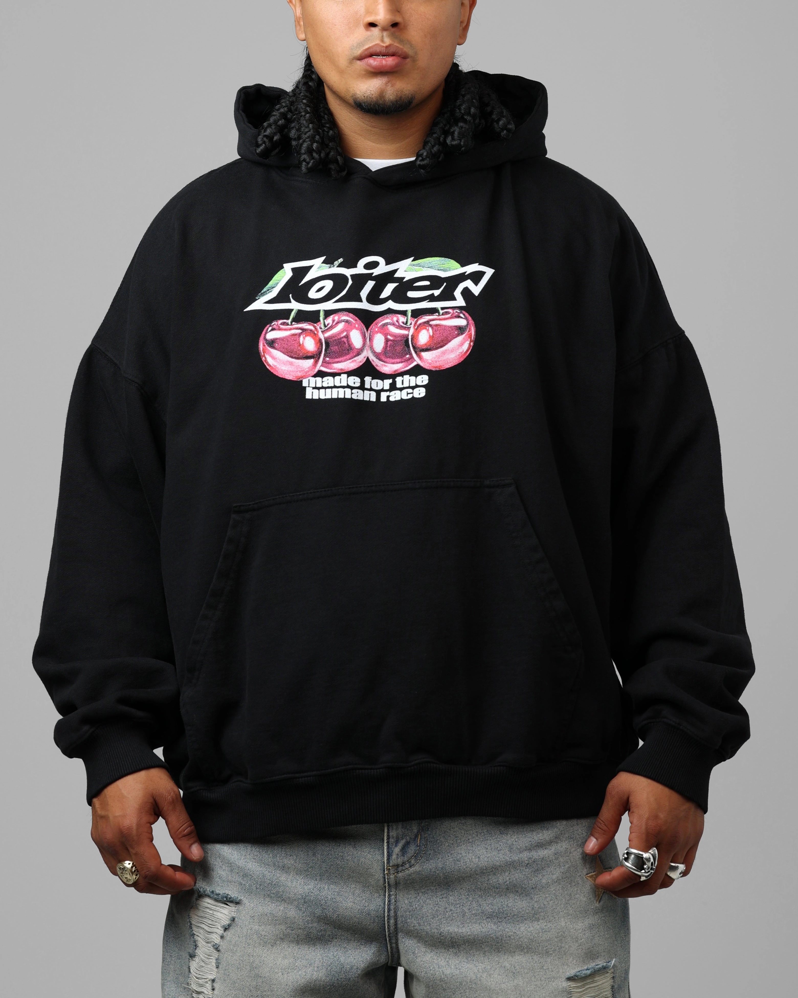 Loiter Cherry Pick Hoodie Black LowProfileDesign