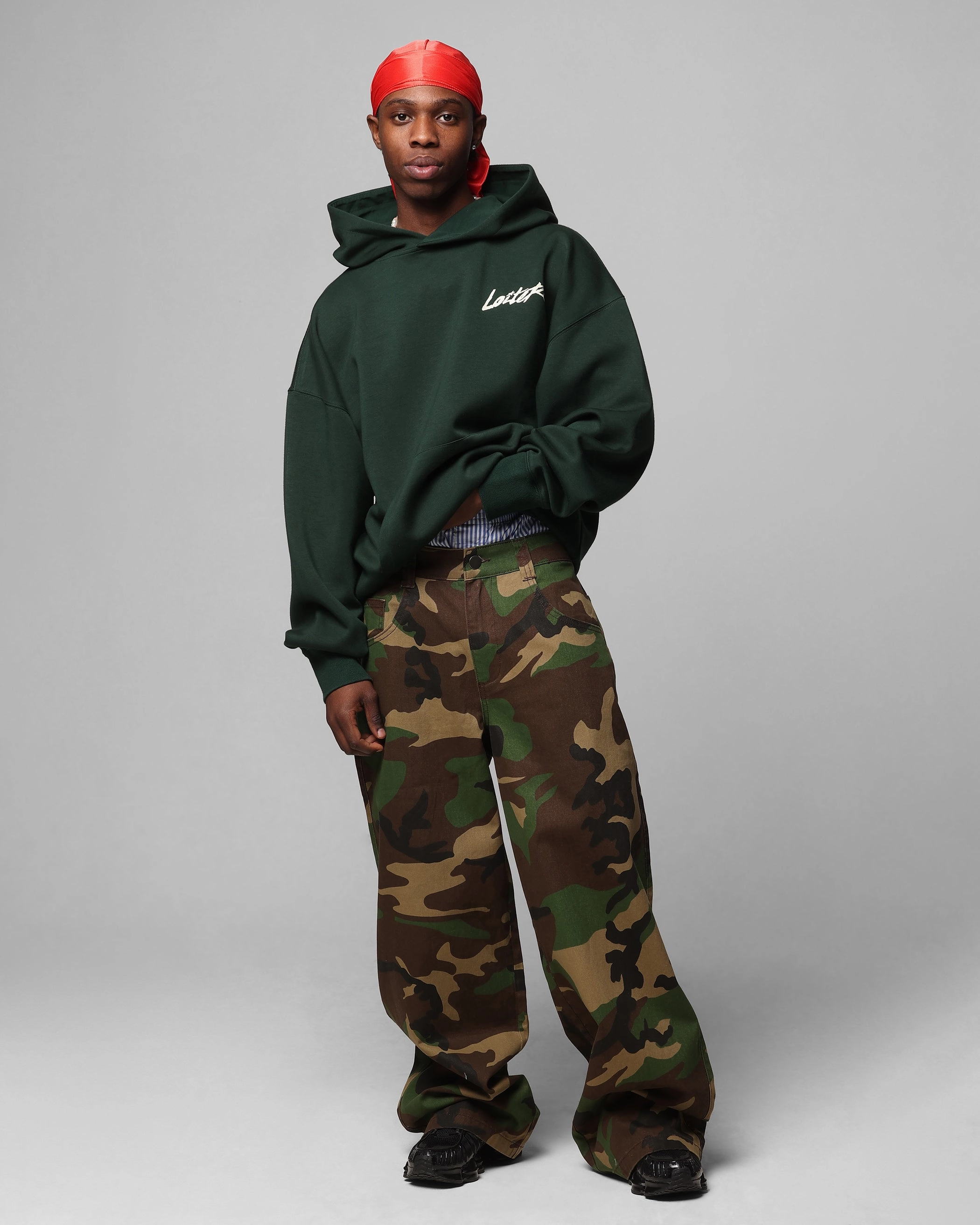 Loiter Chroma Premium Hoodie Dark Green Flexible Knit