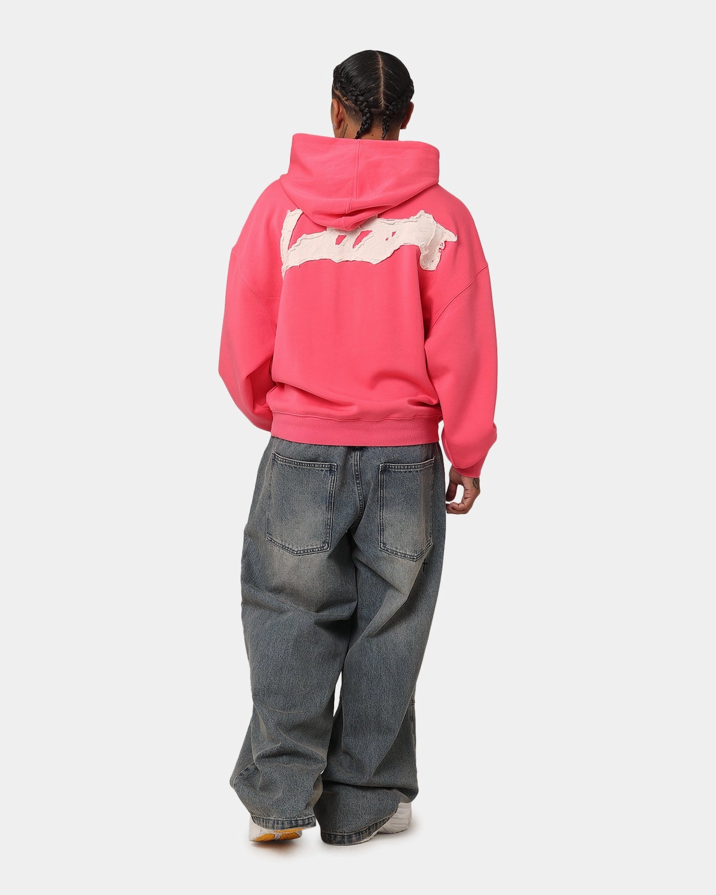 Ergonomic Shoulder Cut Loiter Chroma Premium Hoodie Pink