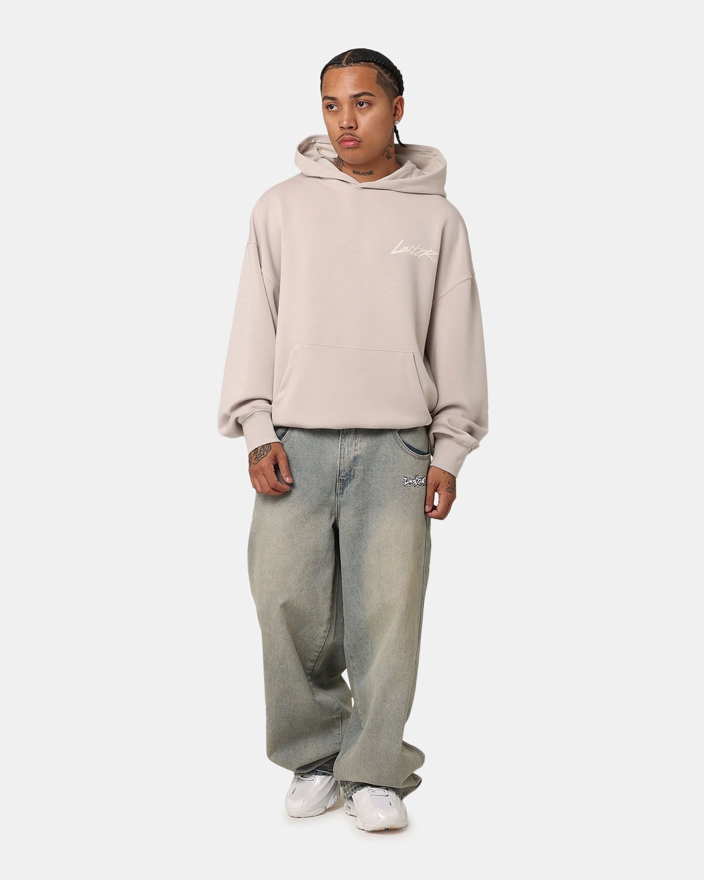 Reinforced Shoulder Panels Warm Fabric Loiter Chroma Premium Hoodie Tan