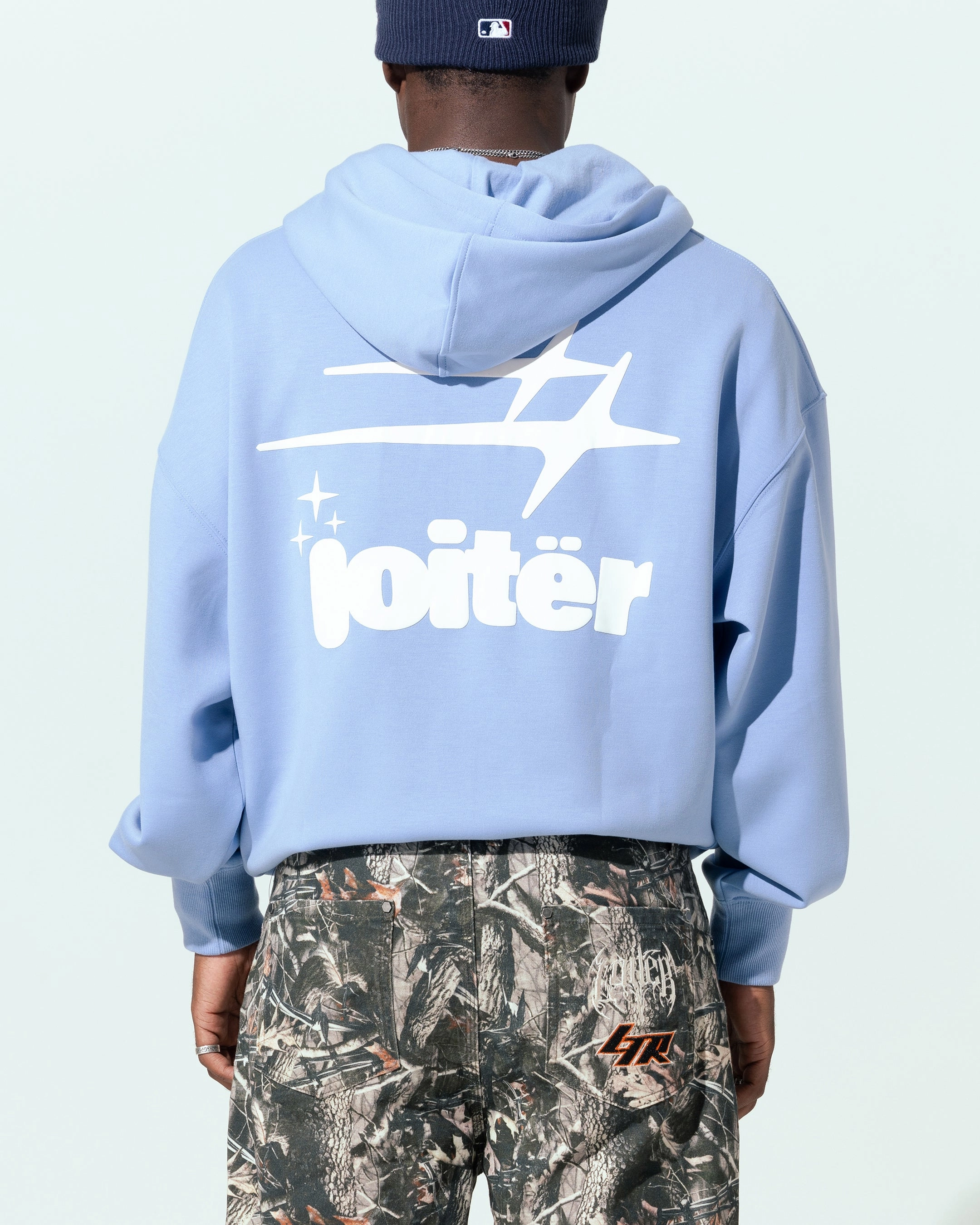 Loiter Cloud 9 Zip Hoodie Blue Hygroscopic Inner Layer Ventilated Panels