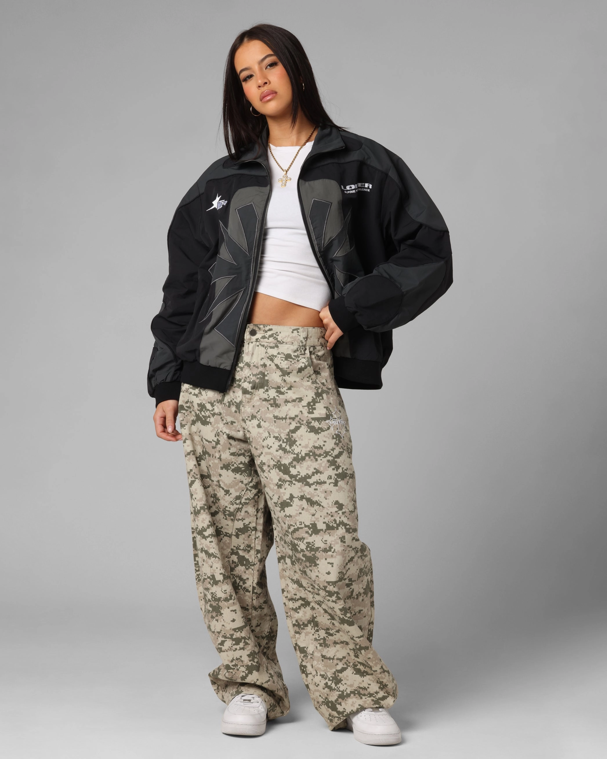 EthicallySourced Loiter Club Classic Track Jacket Black