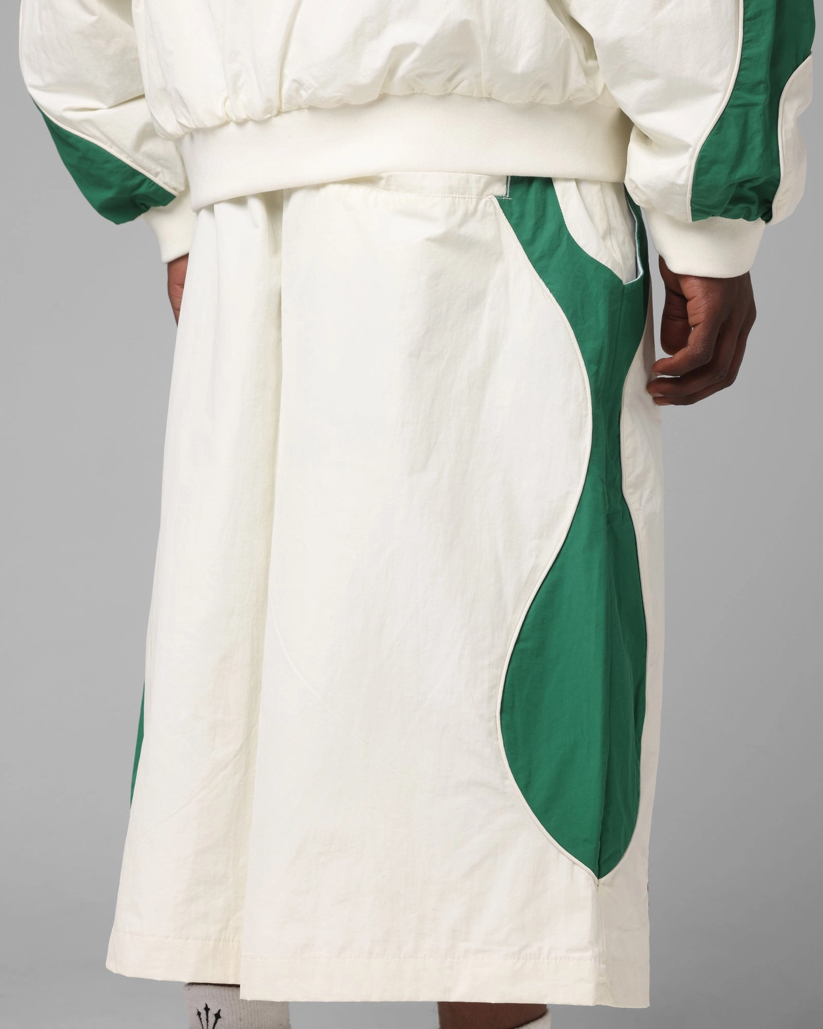 Athletic Comfort Loiter Club Classic Track Shorts White/Green