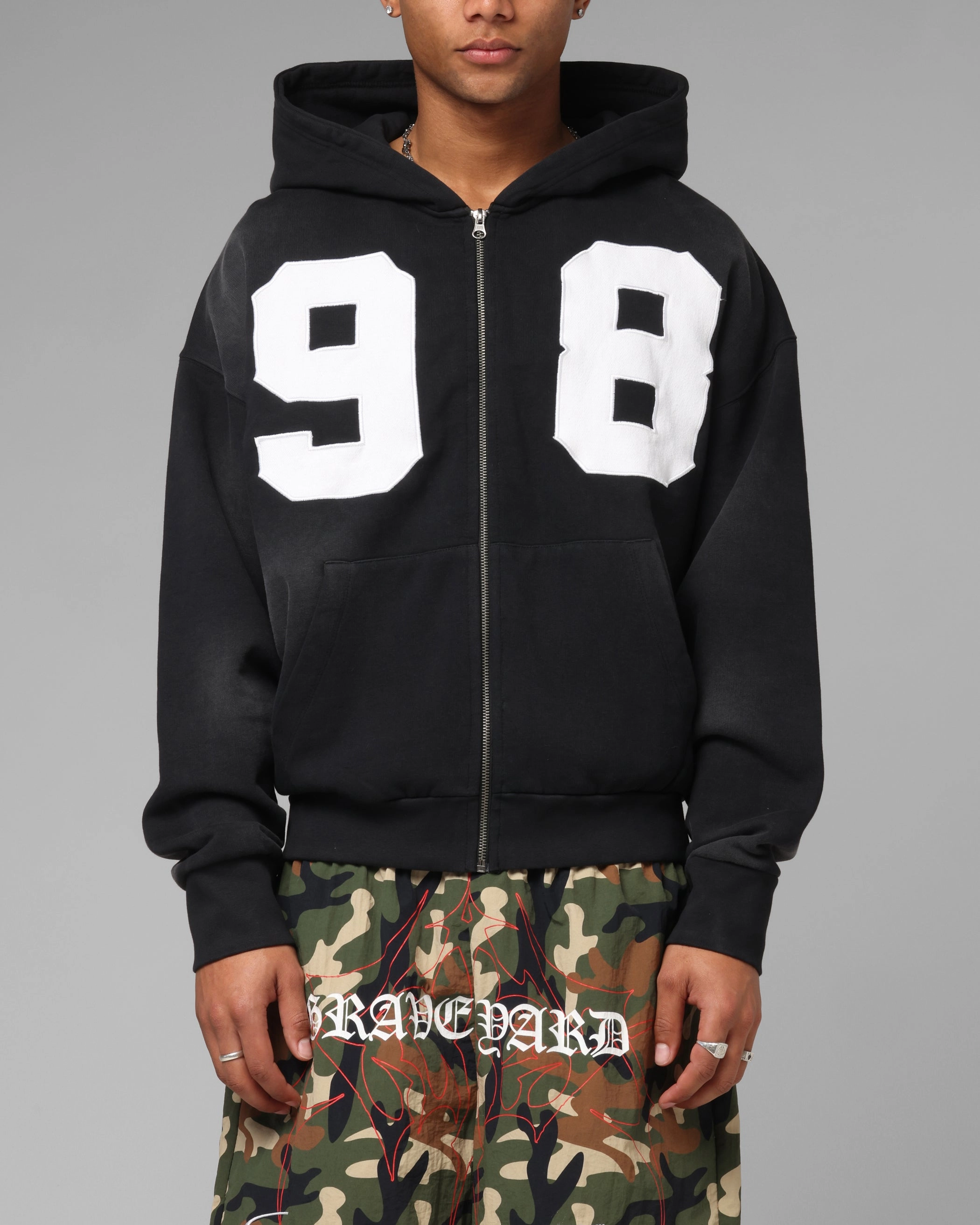 Loiter Cosmos Hoodie Washed Black Quick Dry Technology