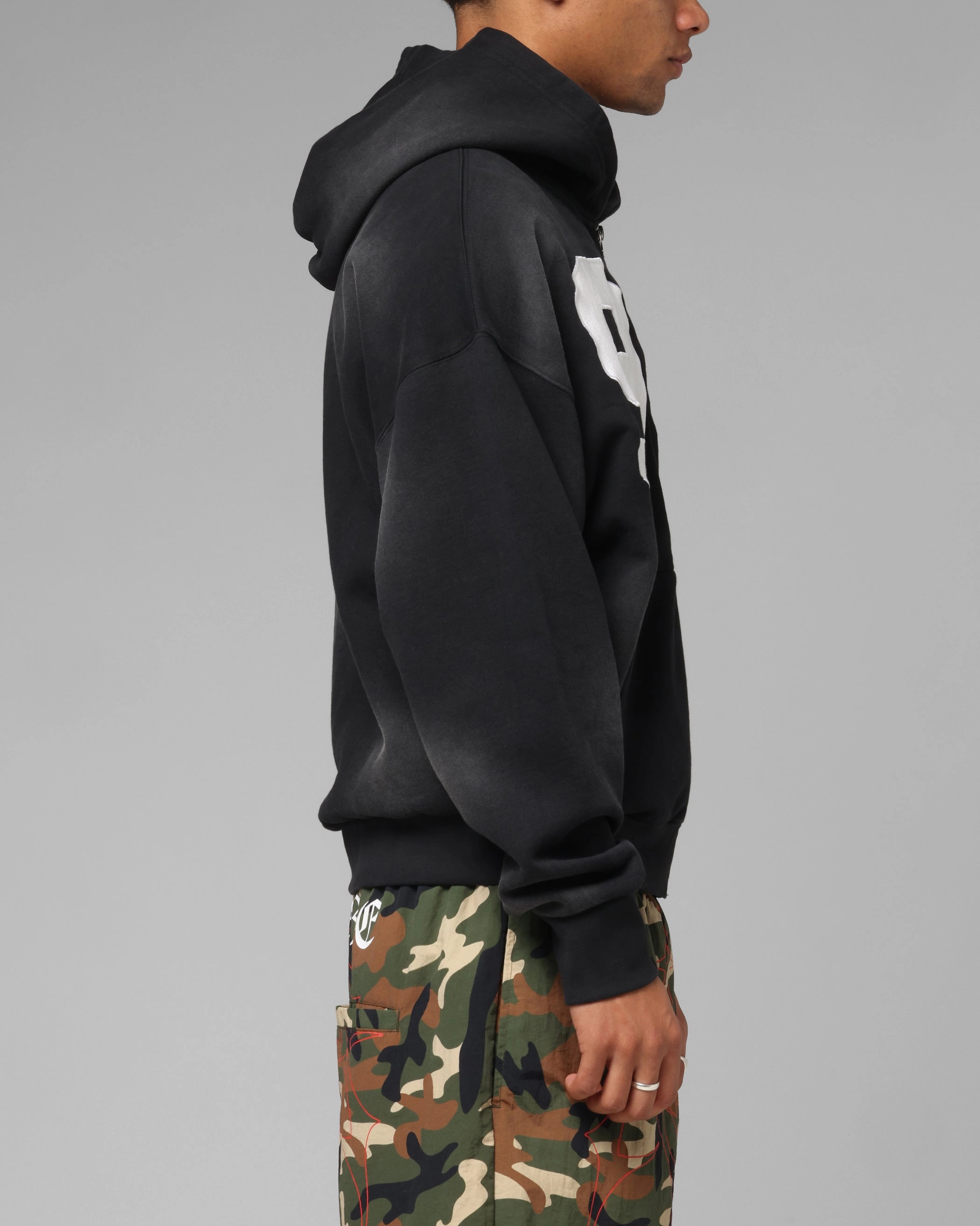 Loiter Cosmos Hoodie Washed Black Antibacterial