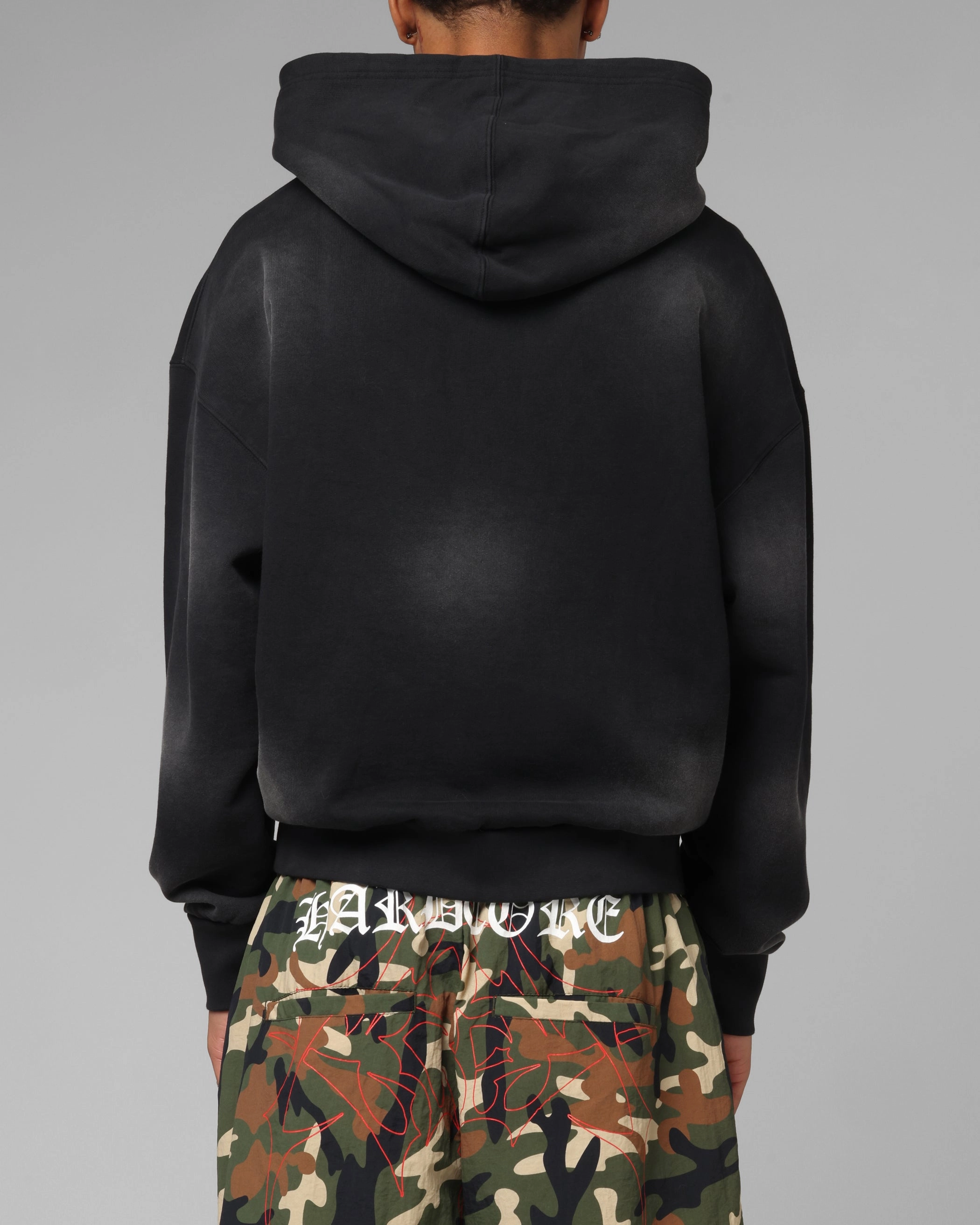 Durable Binding Loiter Cosmos Hoodie Washed Black